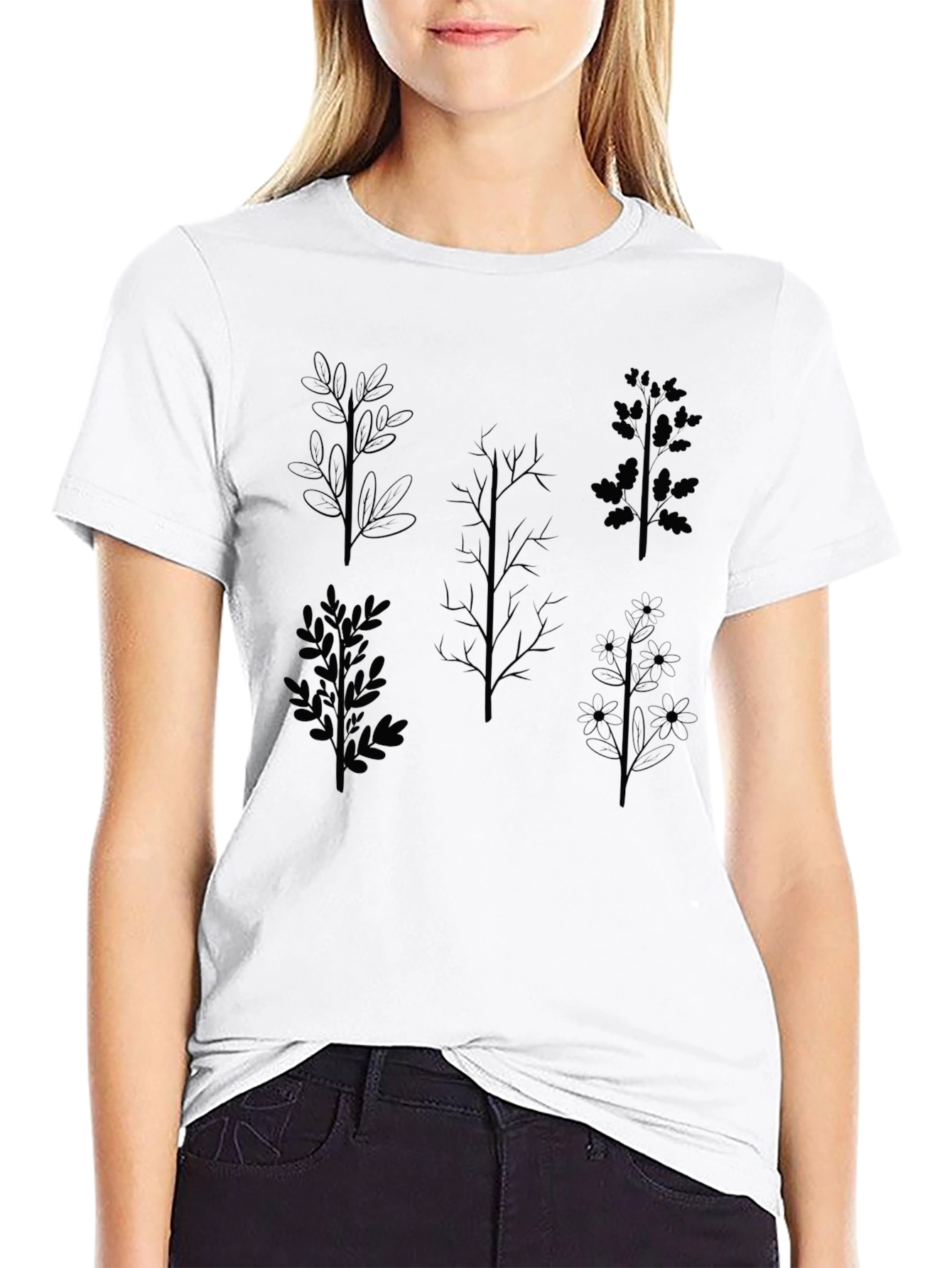 Nature Inspired Graphic Tee - Black