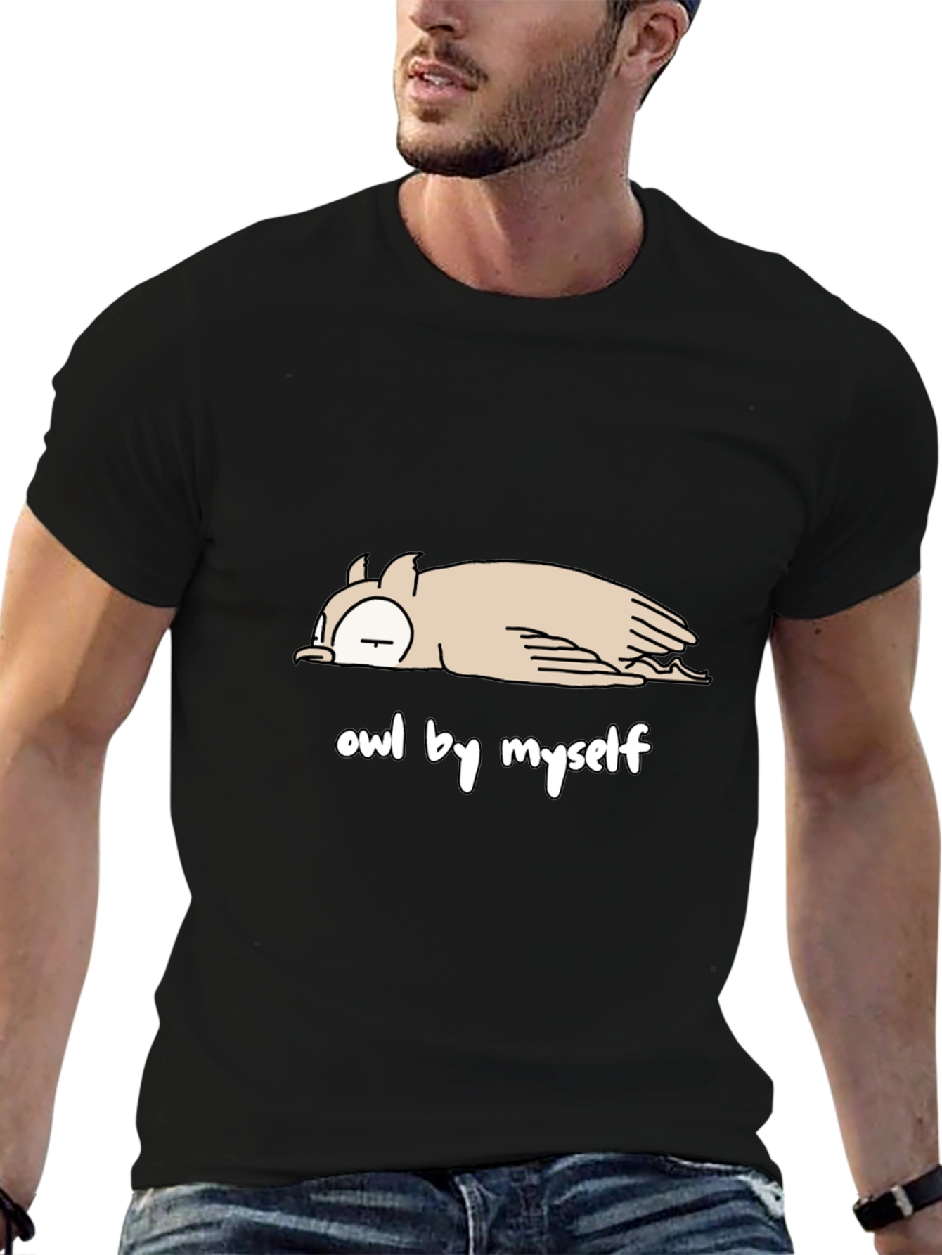 Owl by Myself T-Shirt - Comfy Cotton Tee