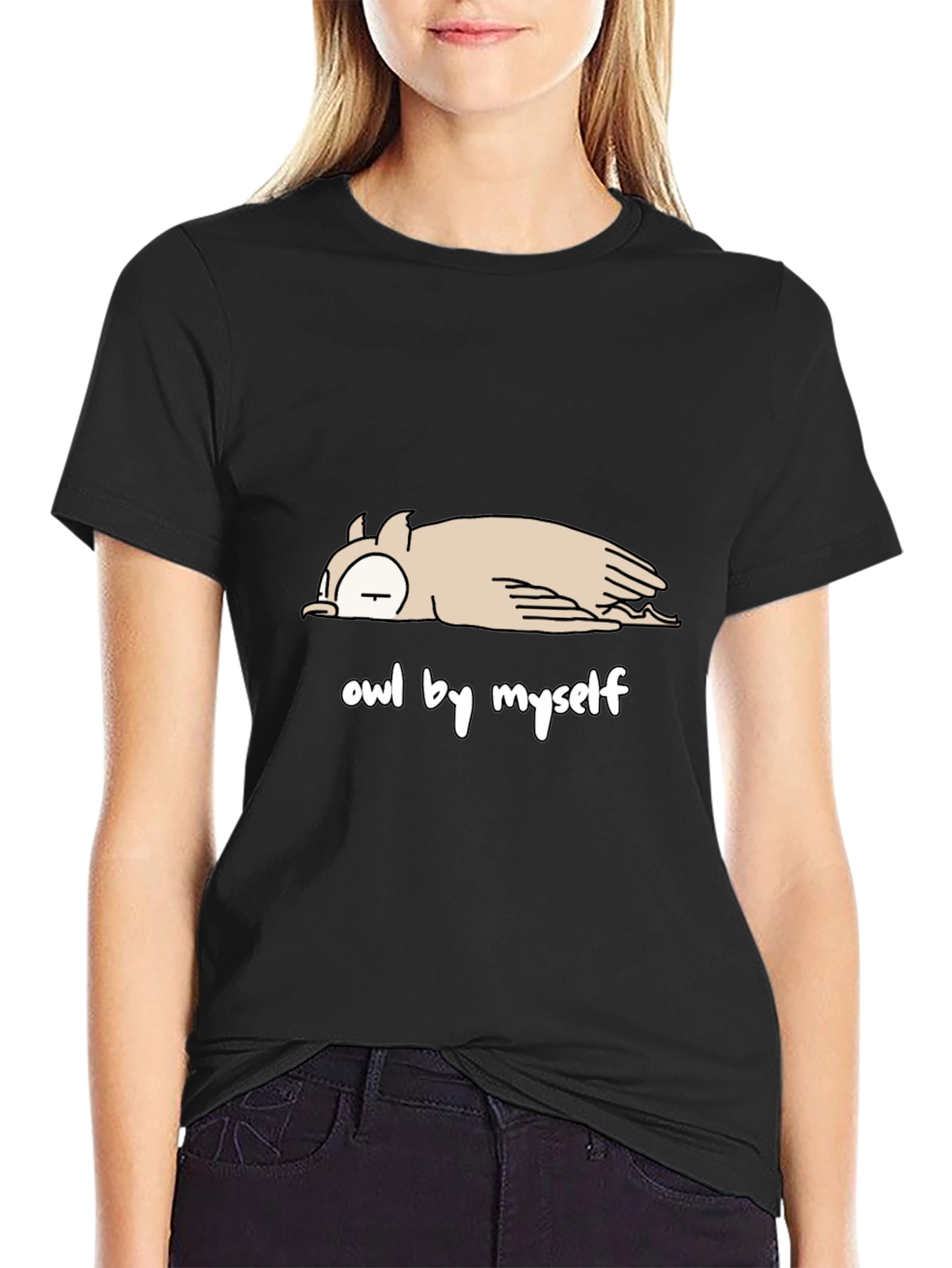 Owl by Myself T-Shirt - Comfy Cotton Tee