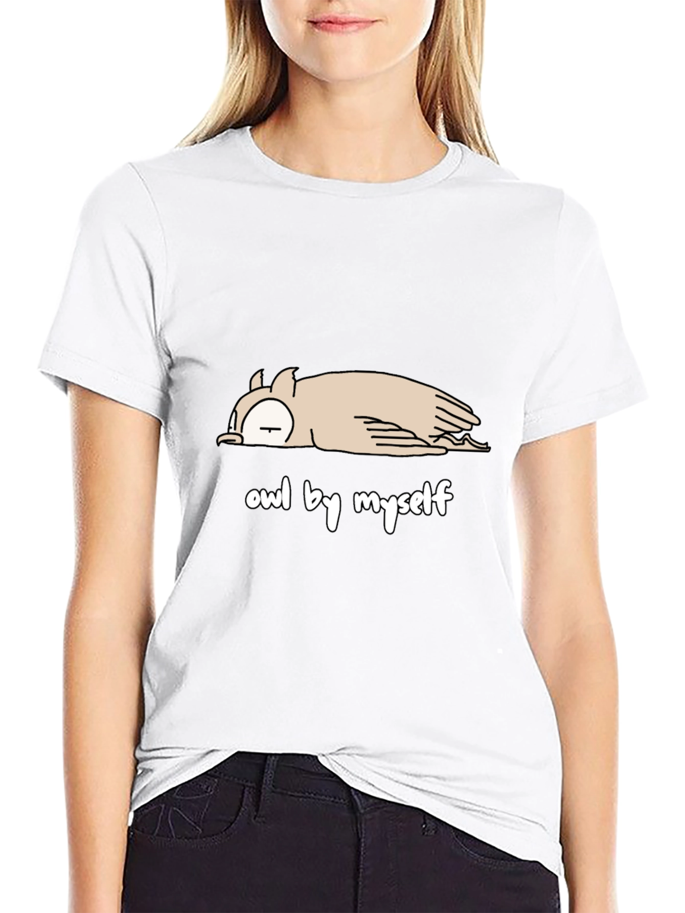 Owl by Myself T-Shirt - Comfy Cotton Tee