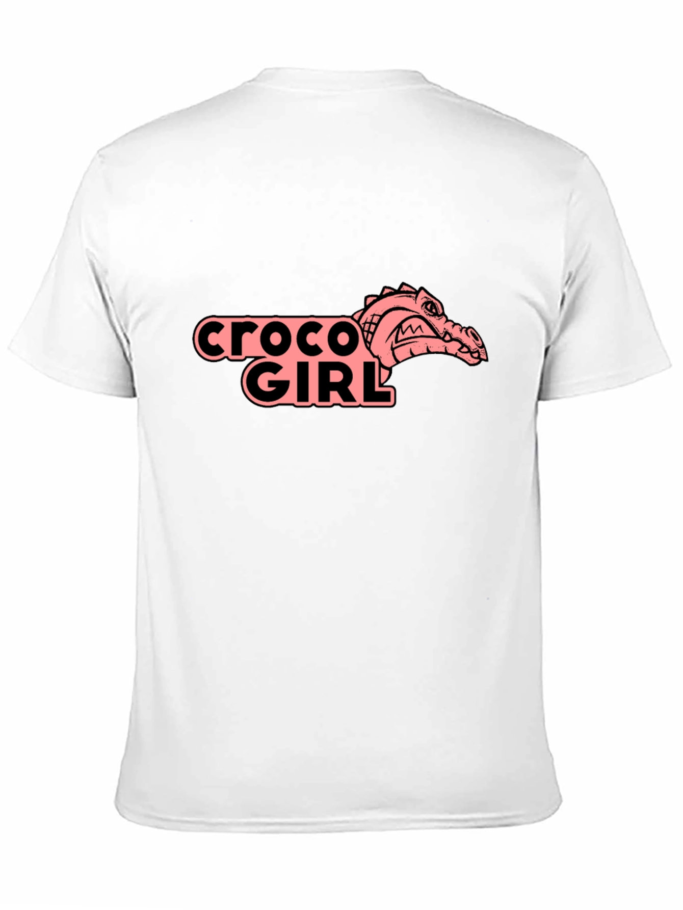 Croco Girl Graphic Tee - Black Cotton T-Shirt