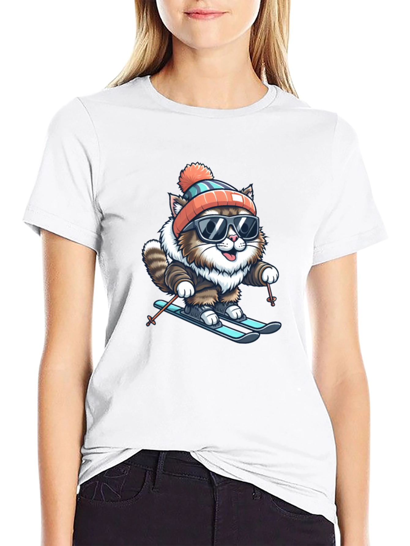 Cool Cat Skiing T-Shirt