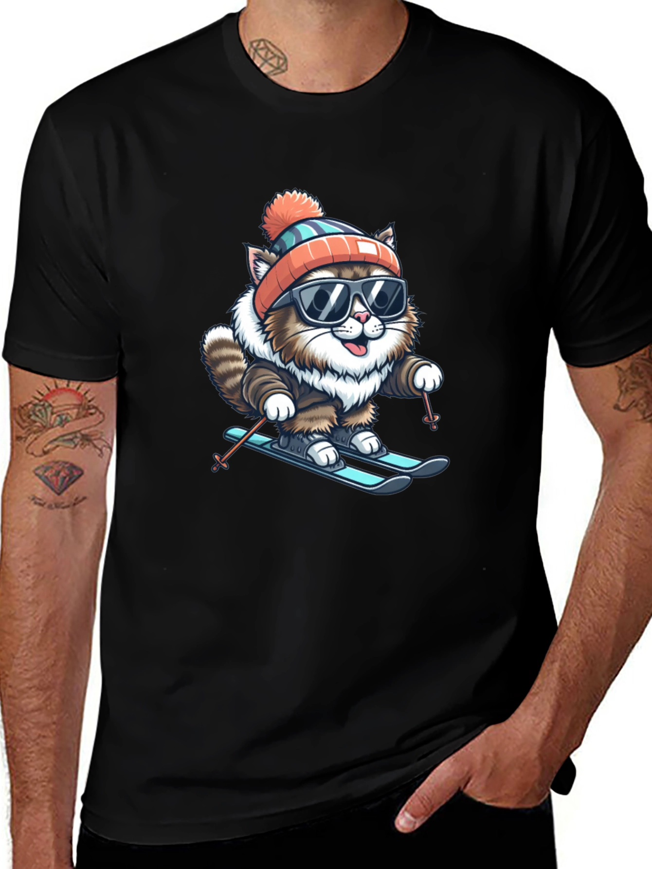 Cool Cat Skiing T-Shirt
