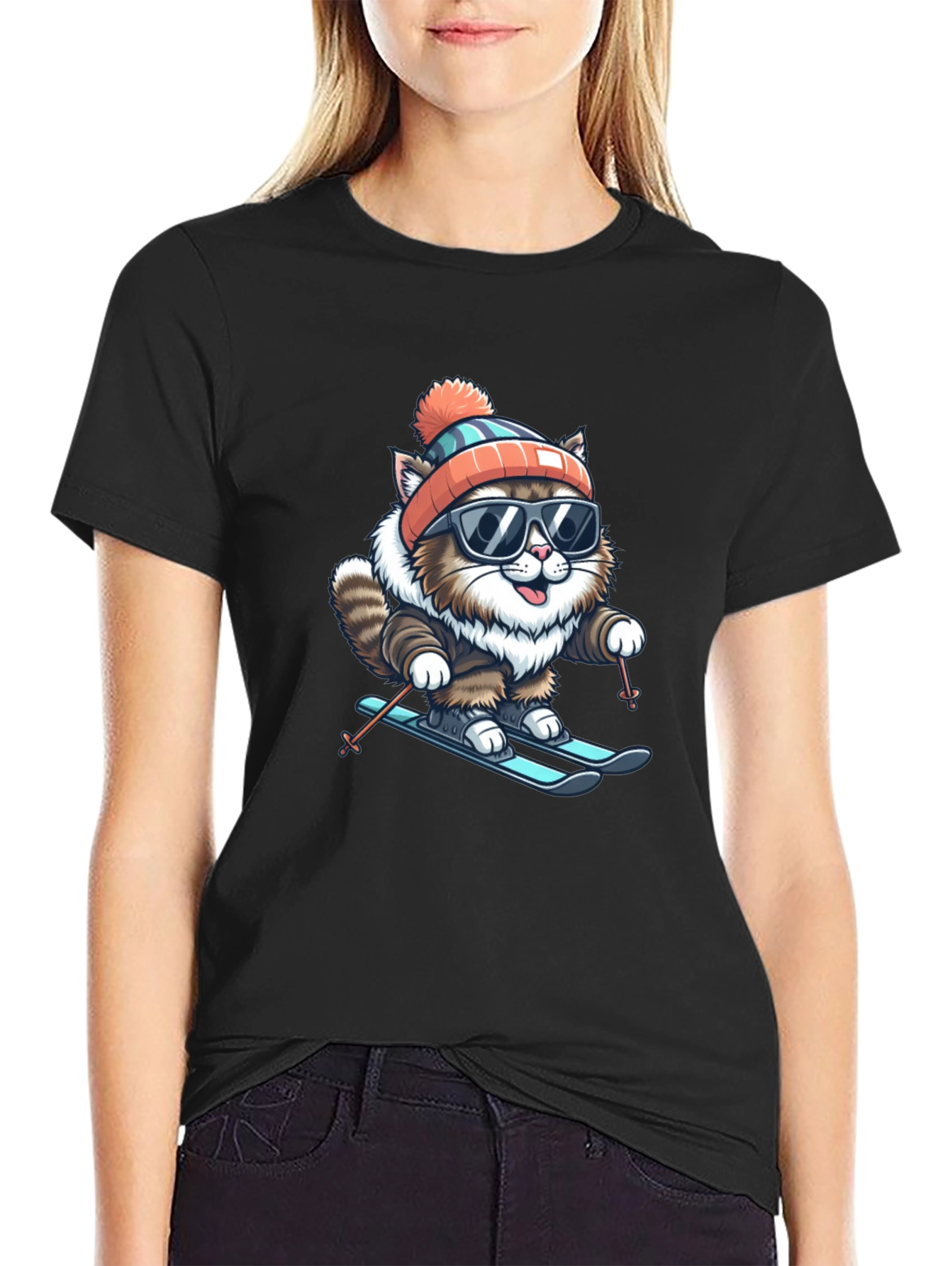 Cool Cat Skiing T-Shirt