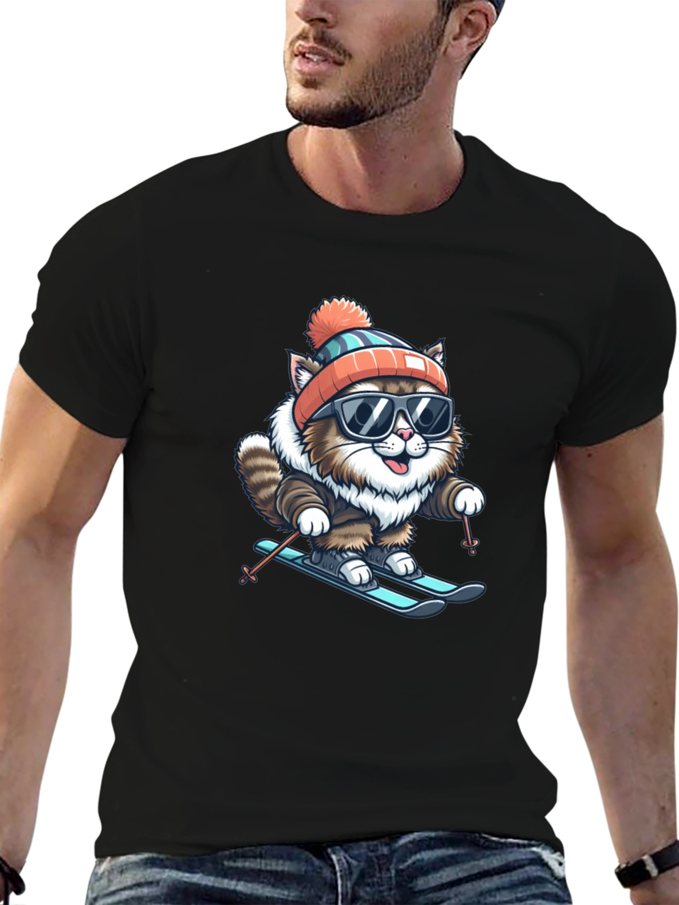 Cool Cat Skiing T-Shirt