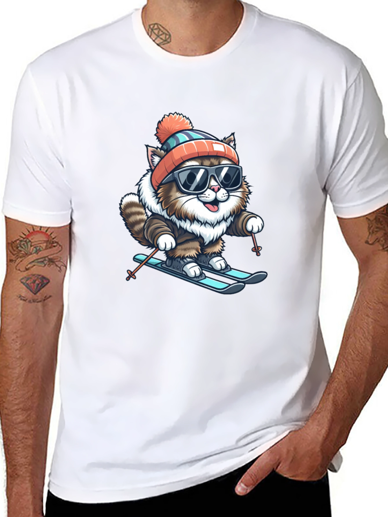 Cool Cat Skiing T-Shirt
