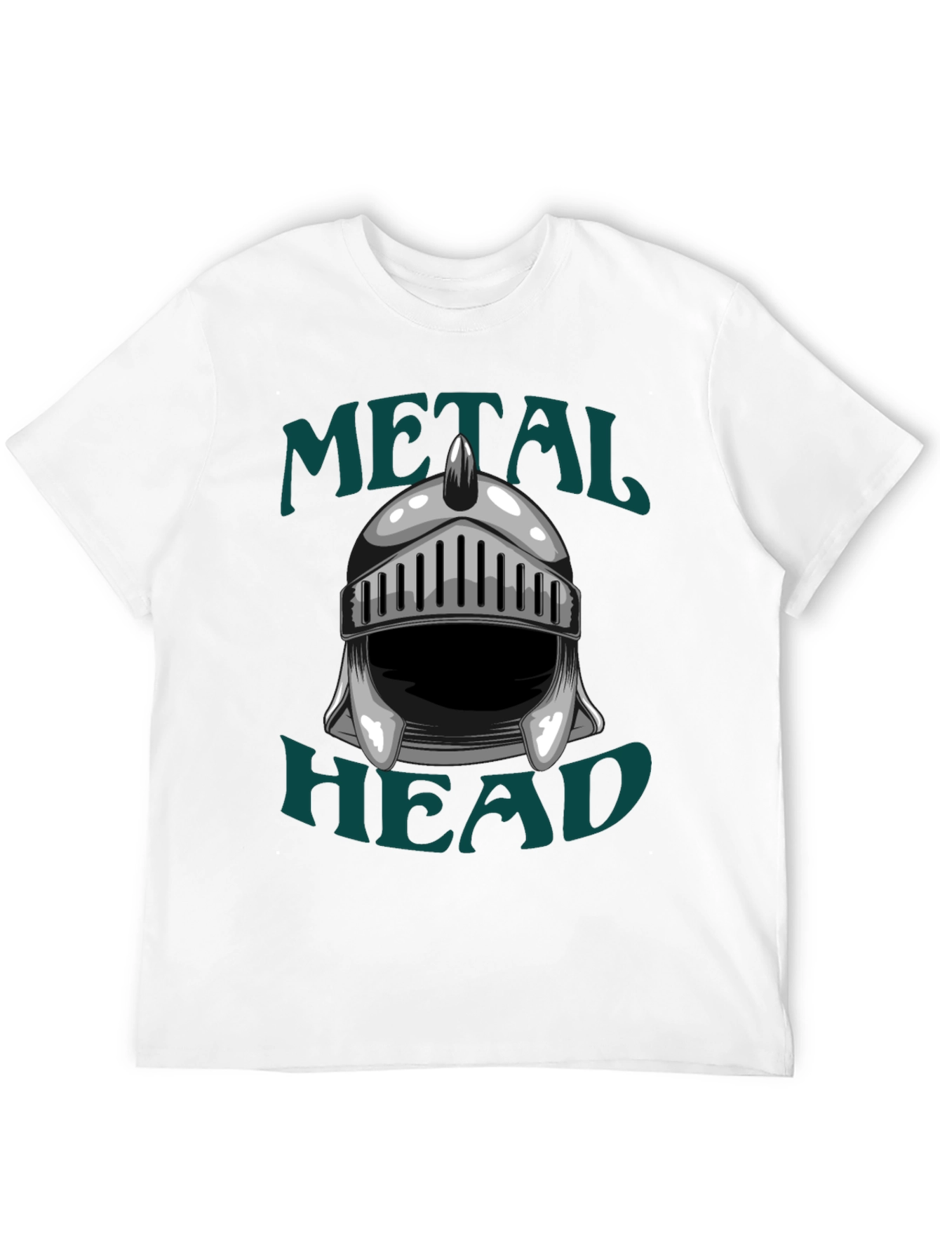 Metal Head Knight Helmet Graphic T-Shirt