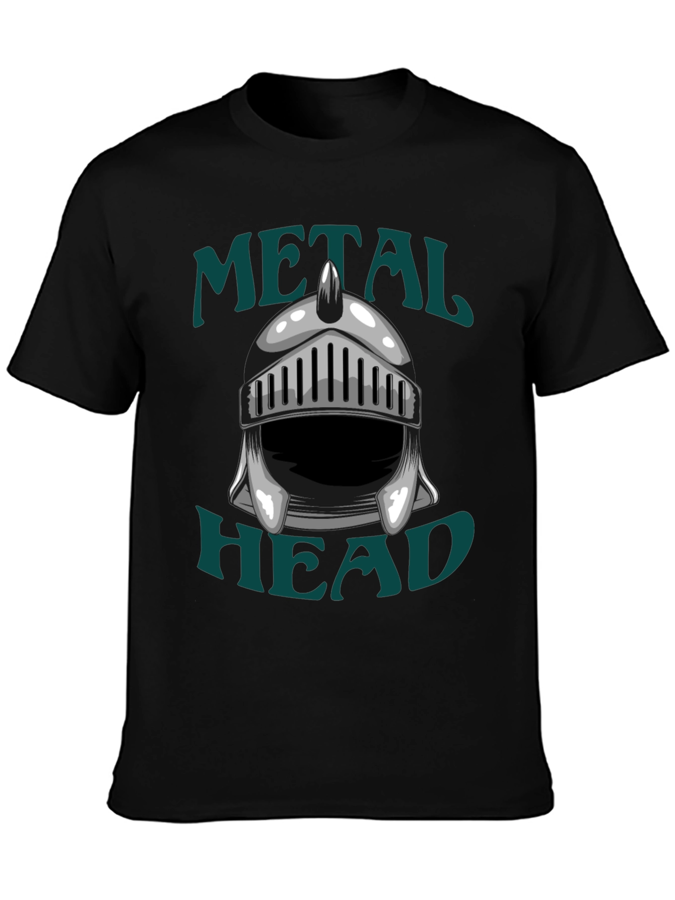 Metal Head Knight Helmet Graphic T-Shirt
