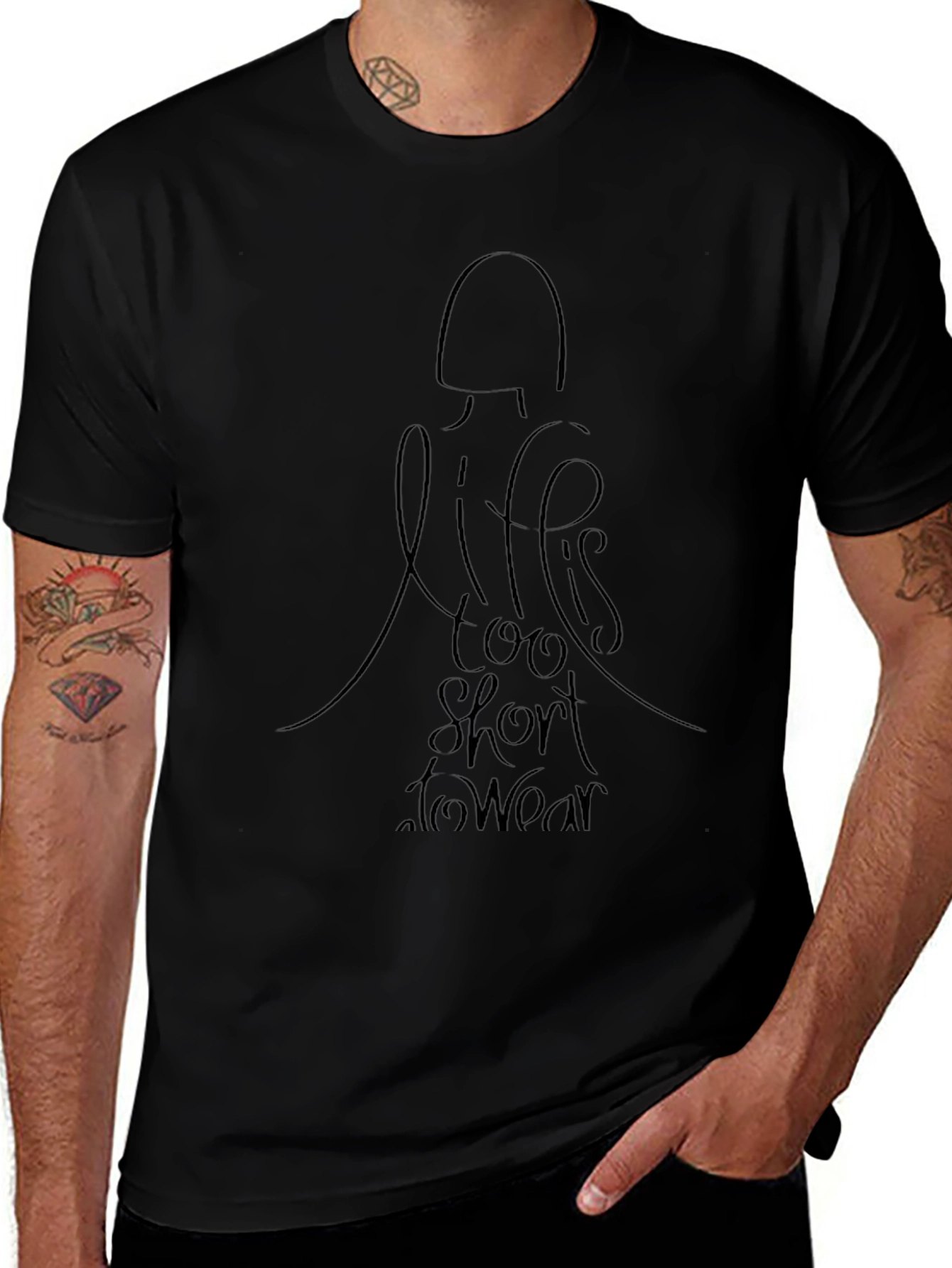 Life is Too Short T-Shirt - Black
