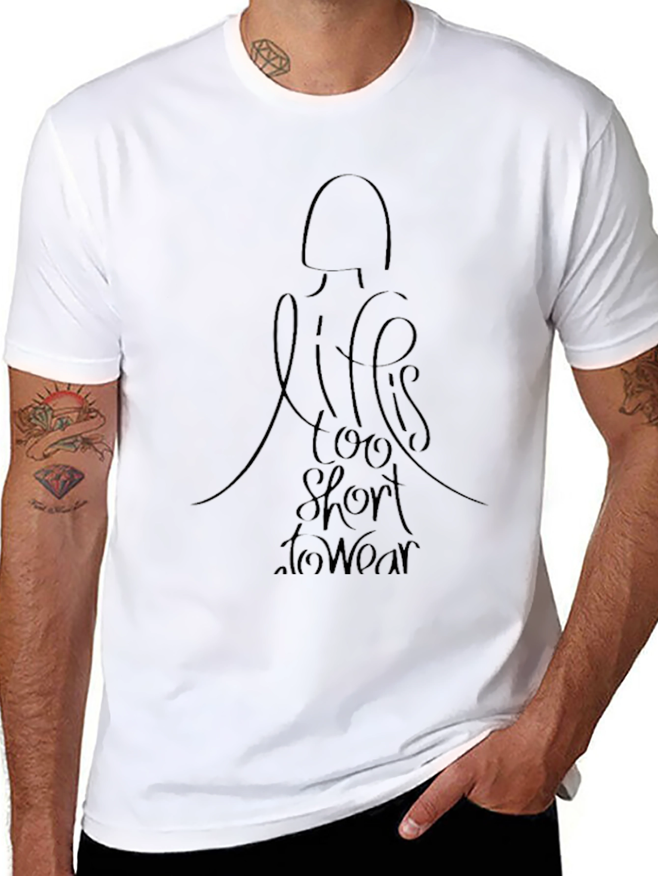 Life is Too Short T-Shirt - Black