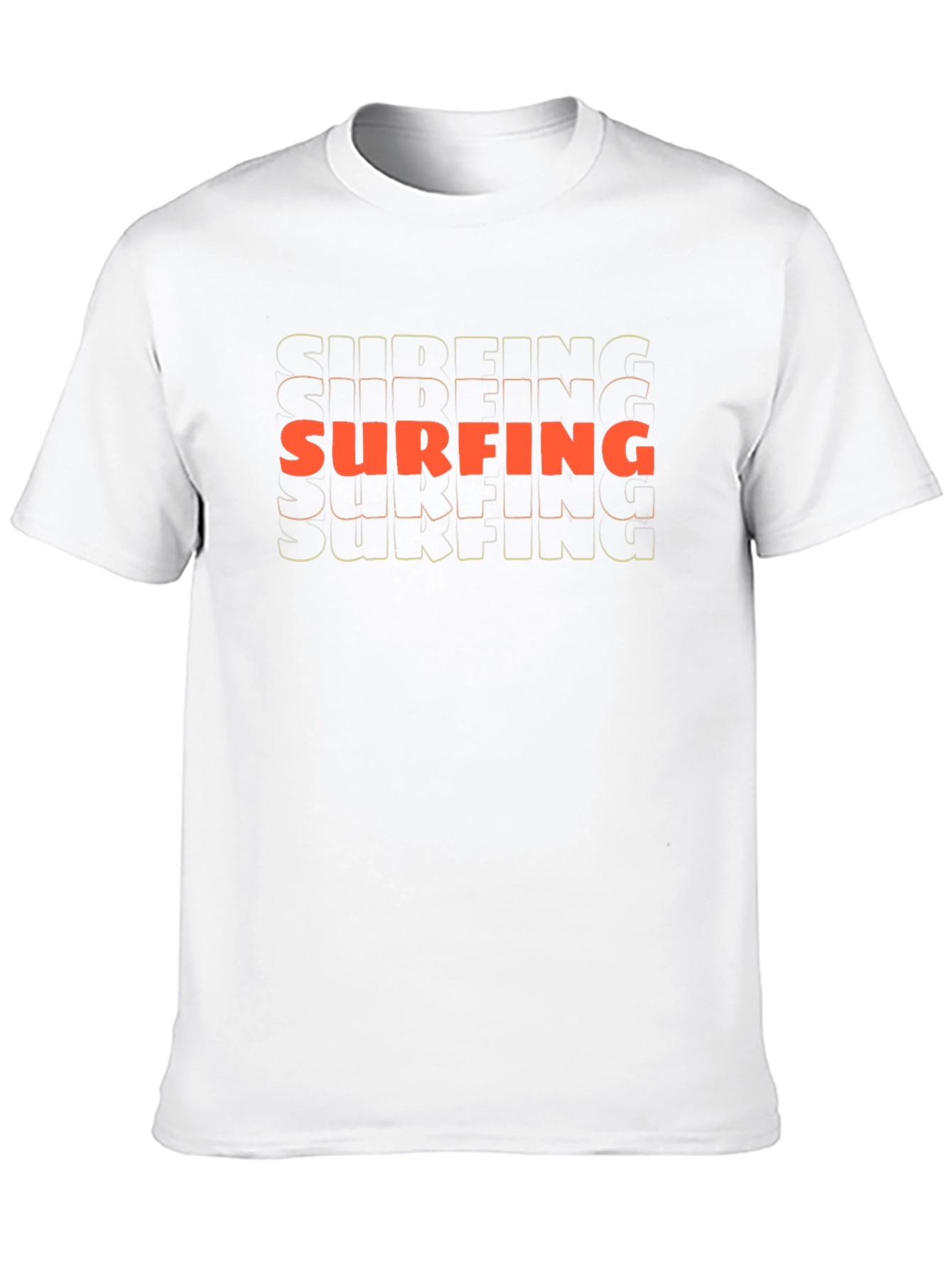 Surfing Graphic Tee - Black Cotton Casual Shirt