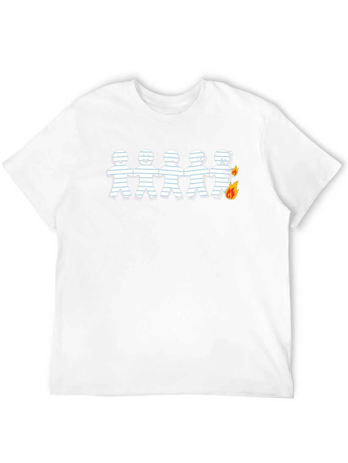 Paper Chain Burning T-Shirt - Humorous Graphic Tee