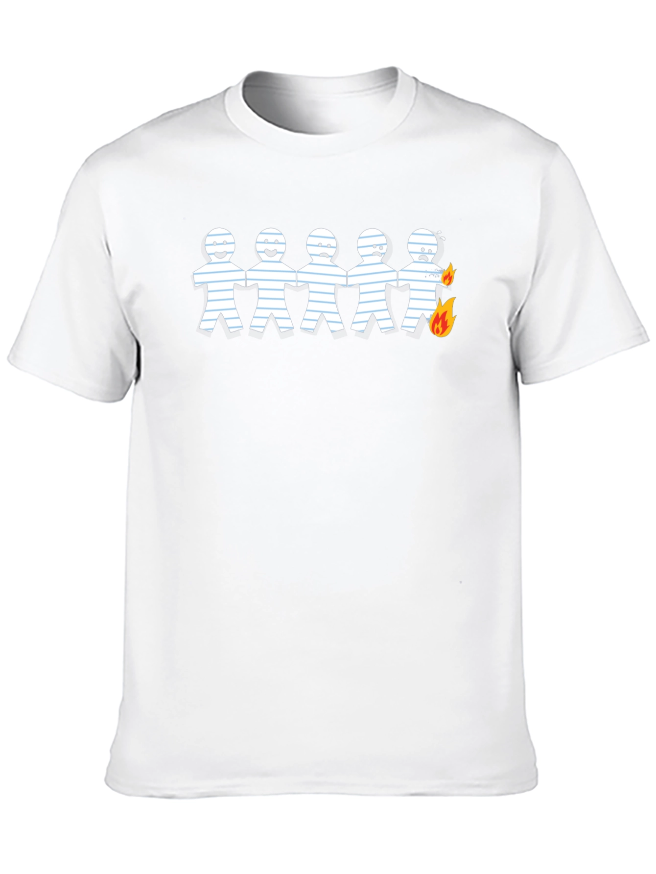 Paper Chain Burning T-Shirt - Humorous Graphic Tee
