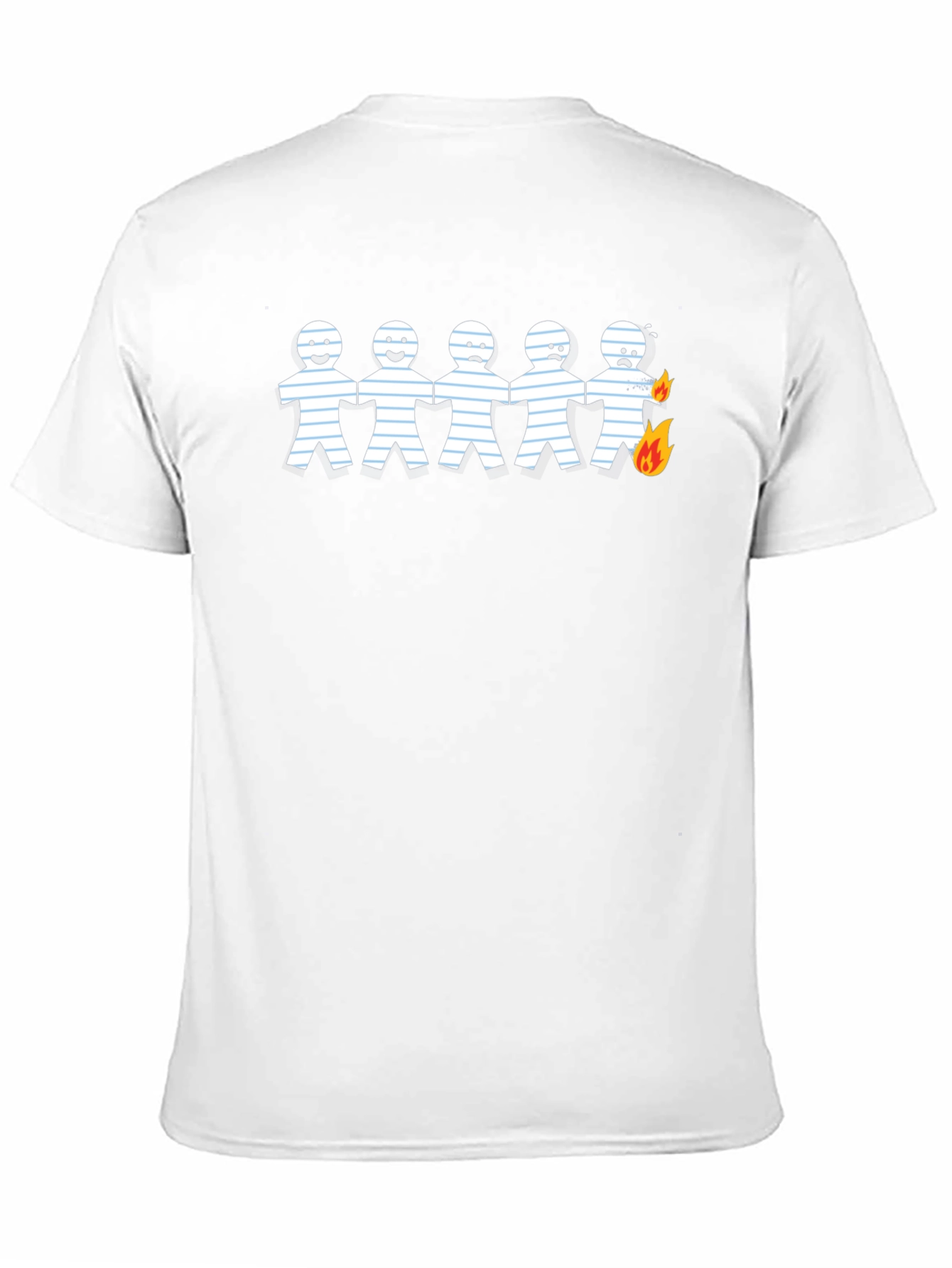Paper Chain Burning T-Shirt - Humorous Graphic Tee