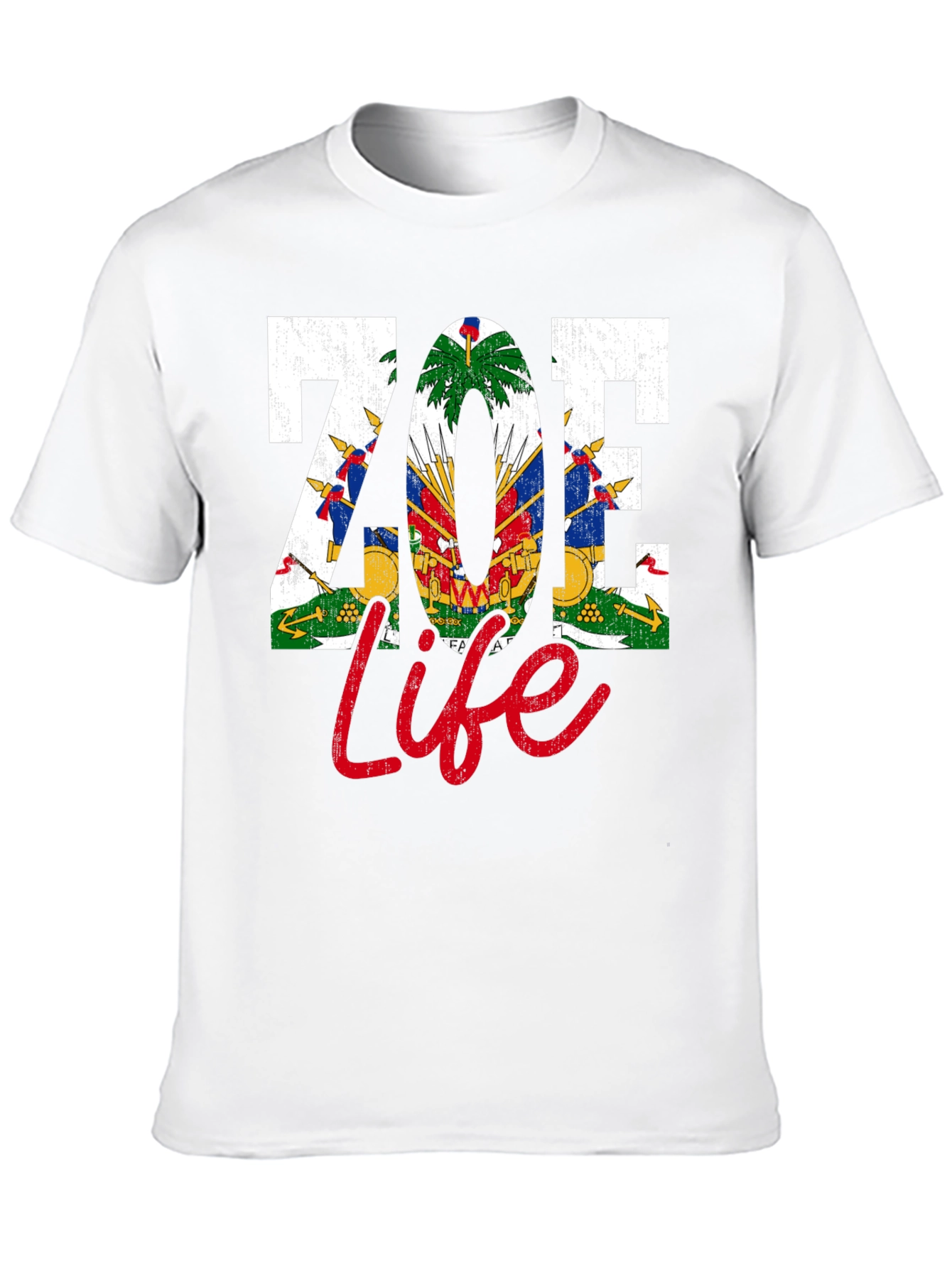 Zoe Life Haiti Flag Graphic T-Shirt
