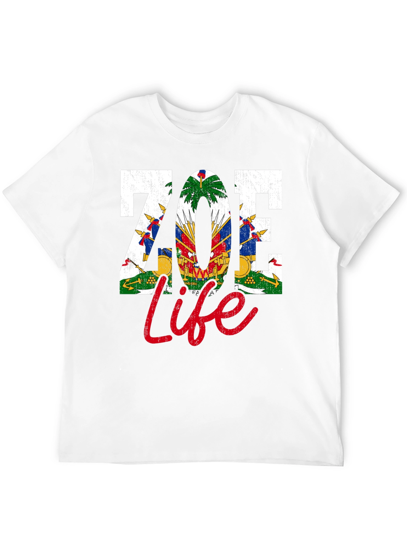Zoe Life Haiti Flag Graphic T-Shirt