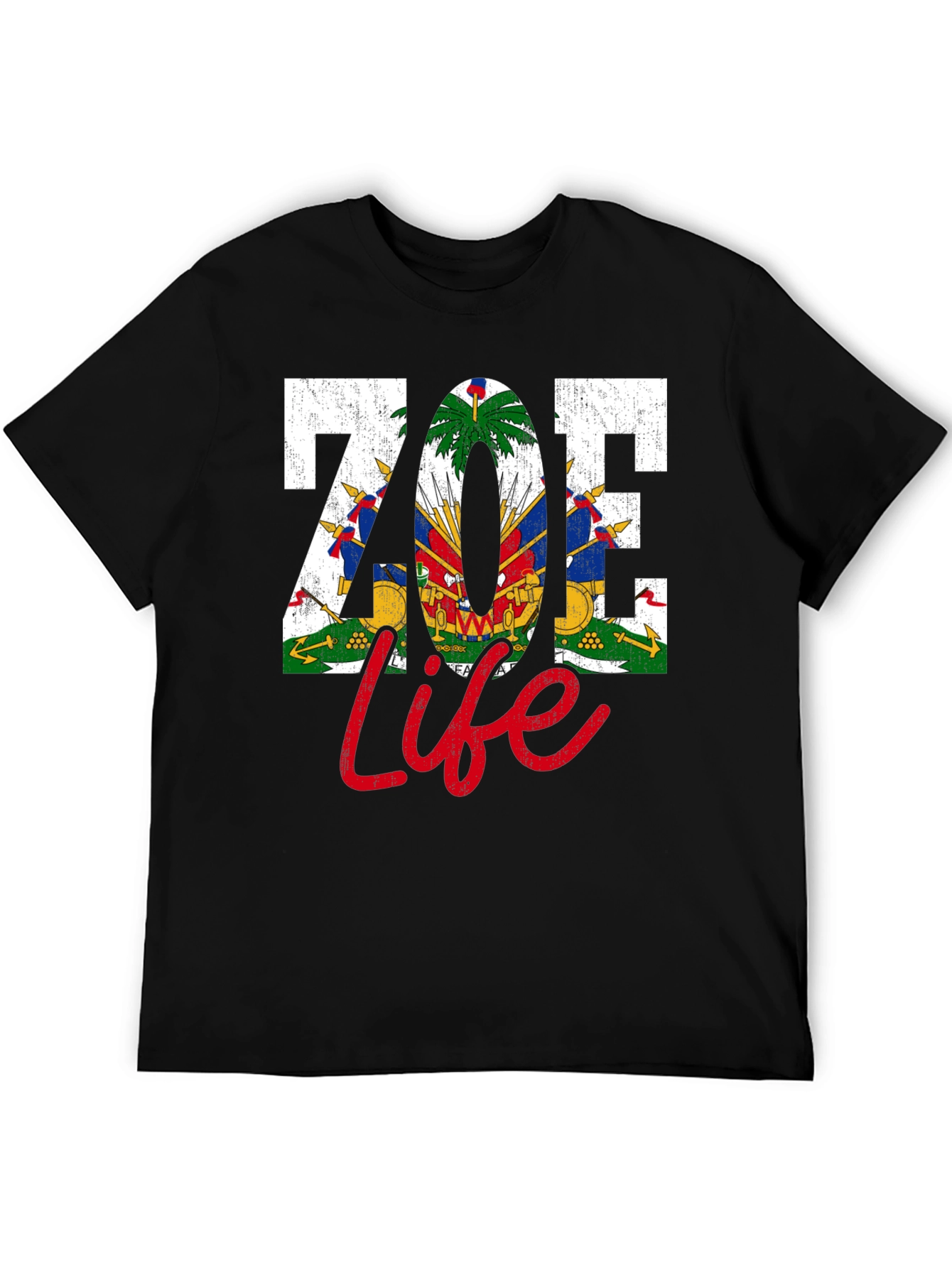 Zoe Life Haiti Flag Graphic T-Shirt
