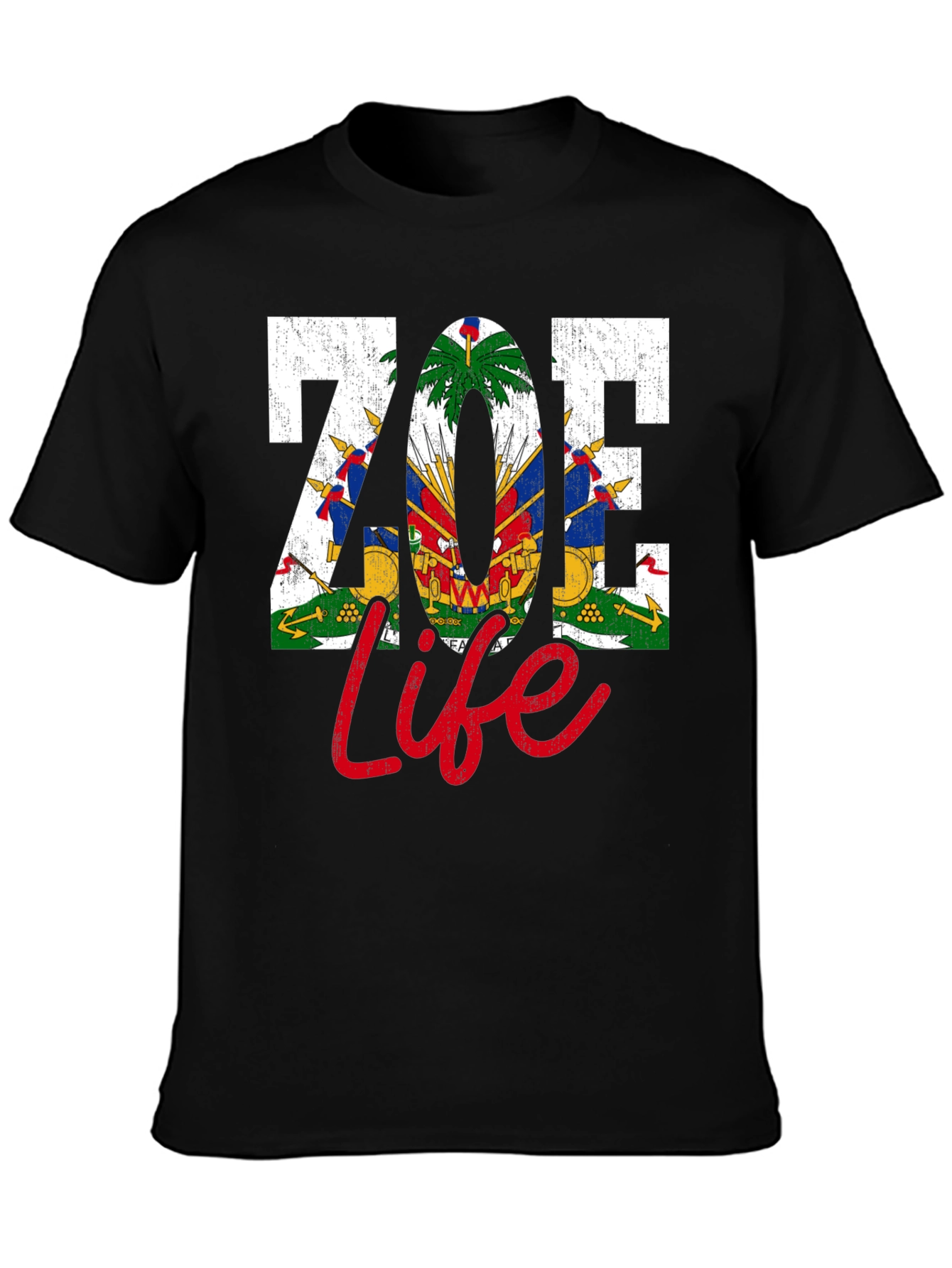 Zoe Life Haiti Flag Graphic T-Shirt