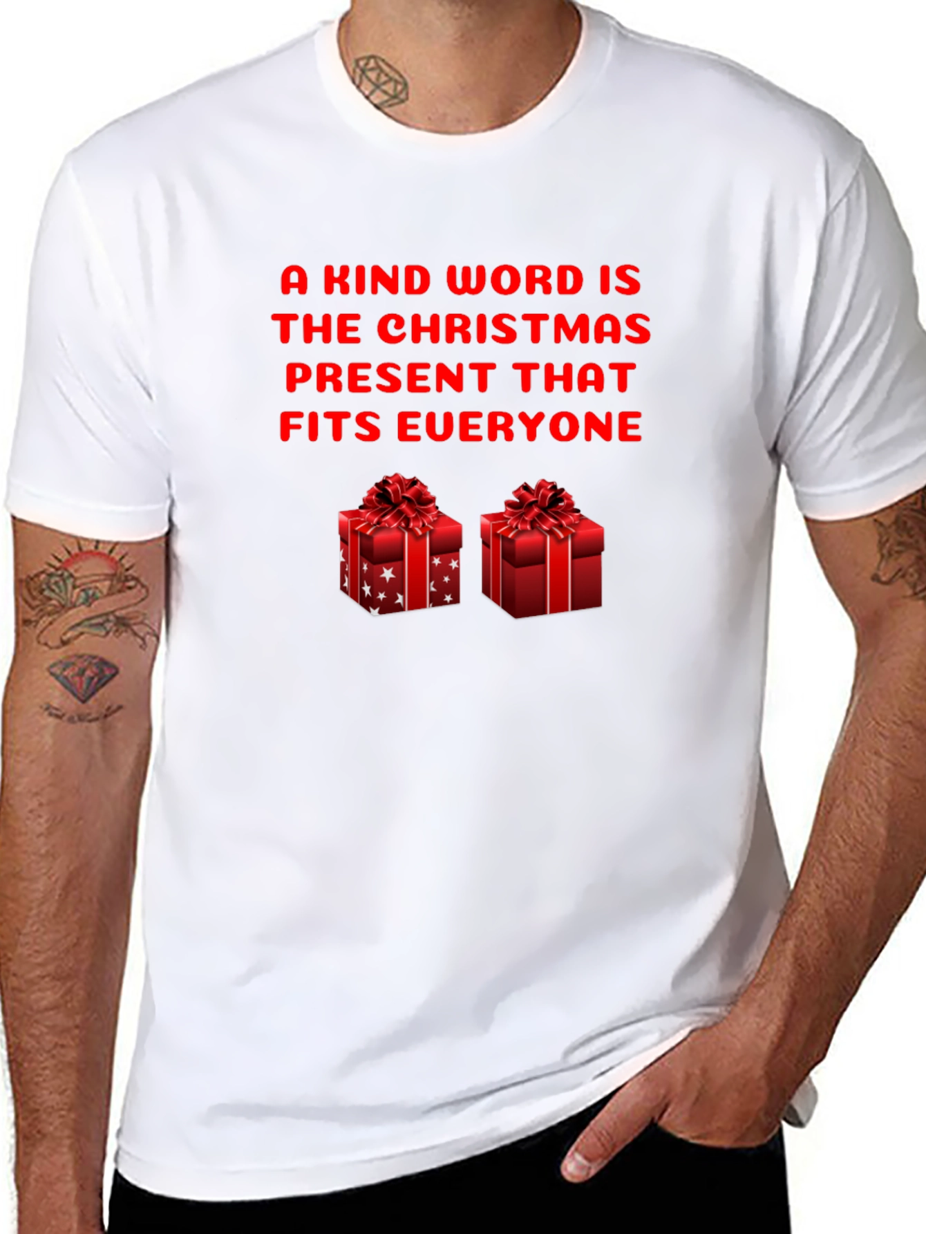 Christmas Present T-Shirt - Kind Word Design