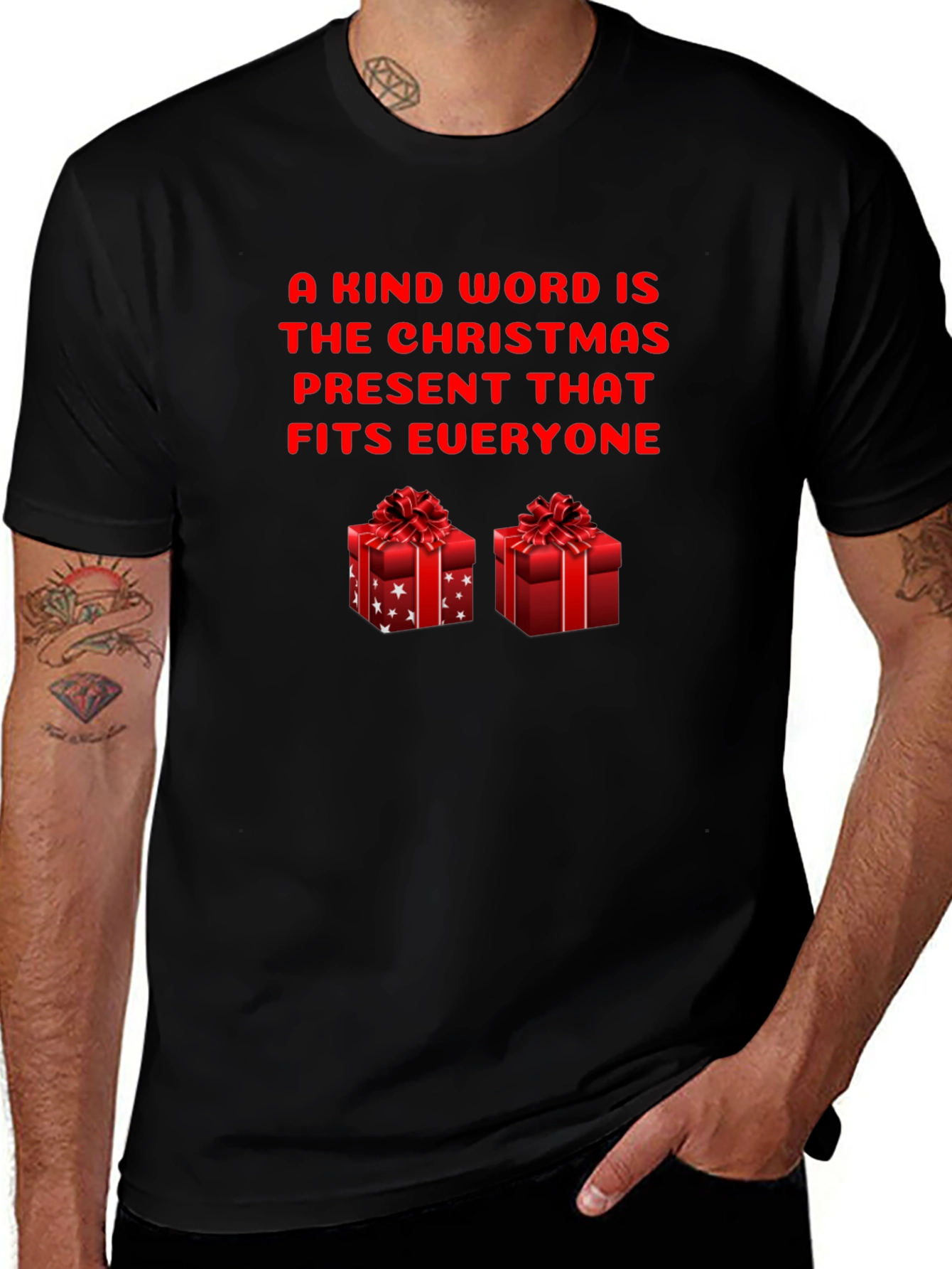 Christmas Present T-Shirt - Kind Word Design