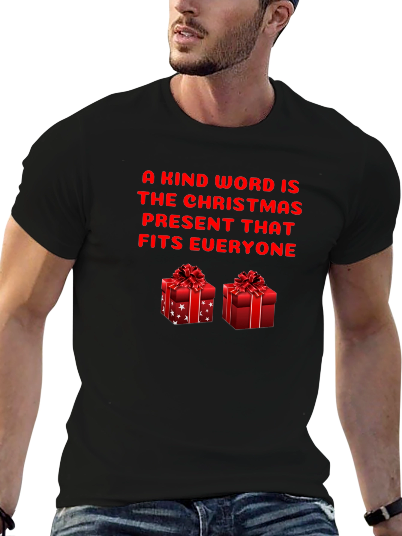 Christmas Present T-Shirt - Kind Word Design
