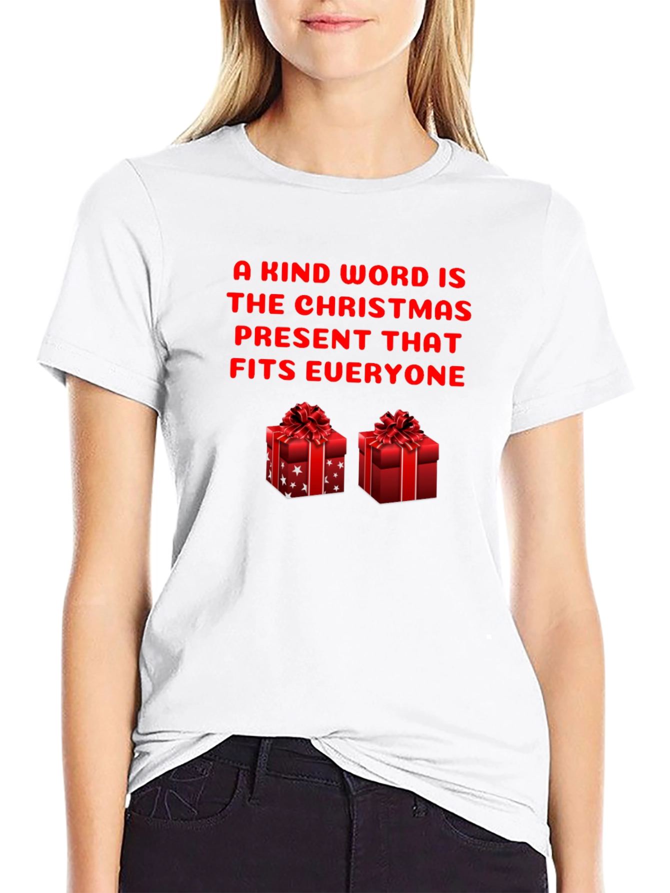 Christmas Present T-Shirt - Kind Word Design