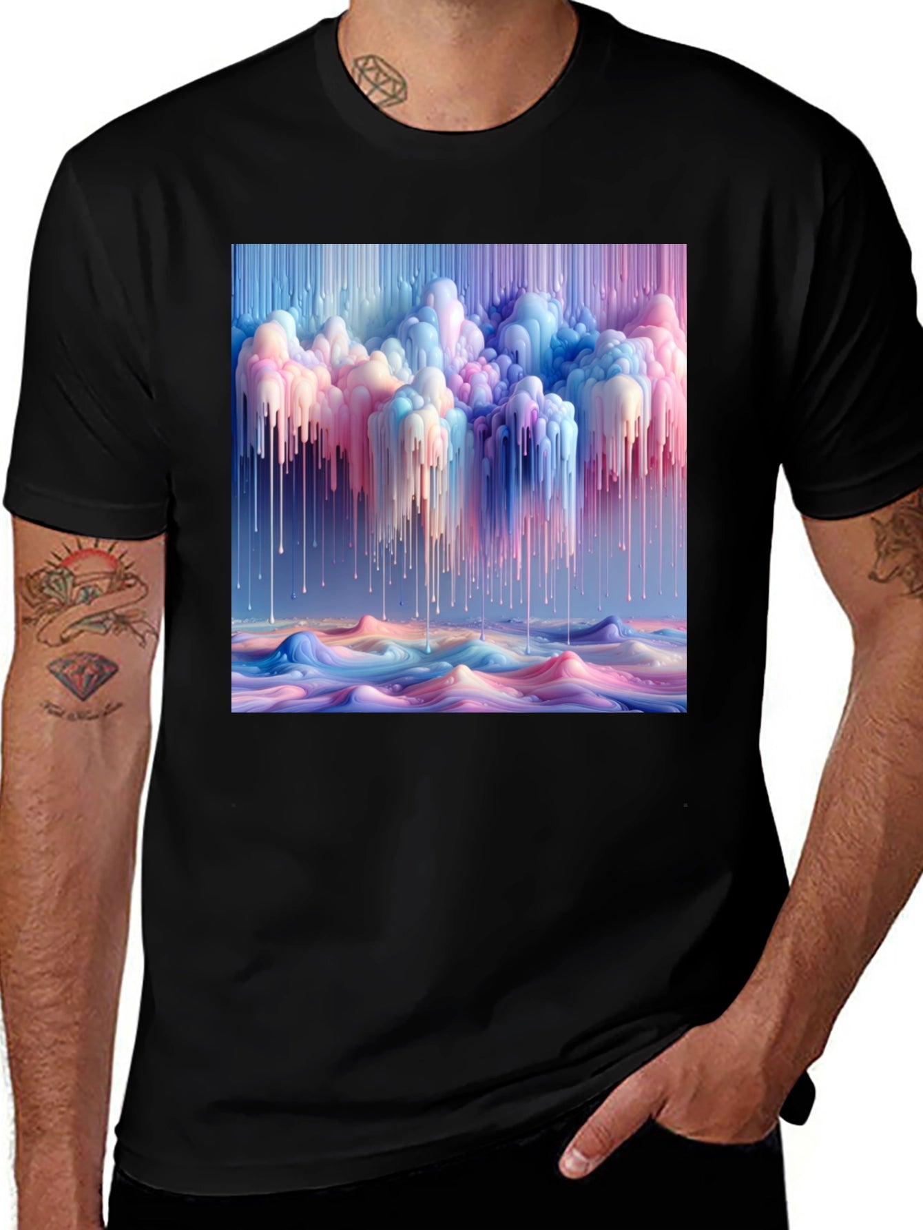 Abstract Dripping Paint T-Shirt