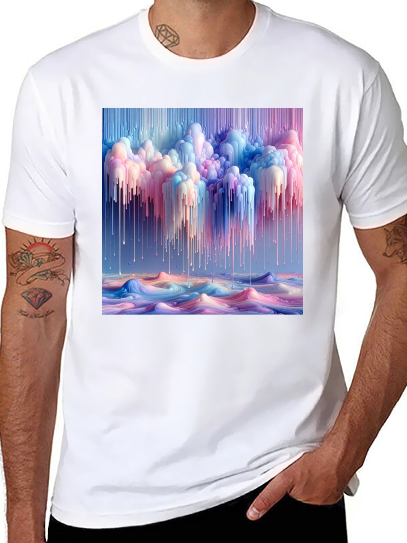Abstract Dripping Paint T-Shirt