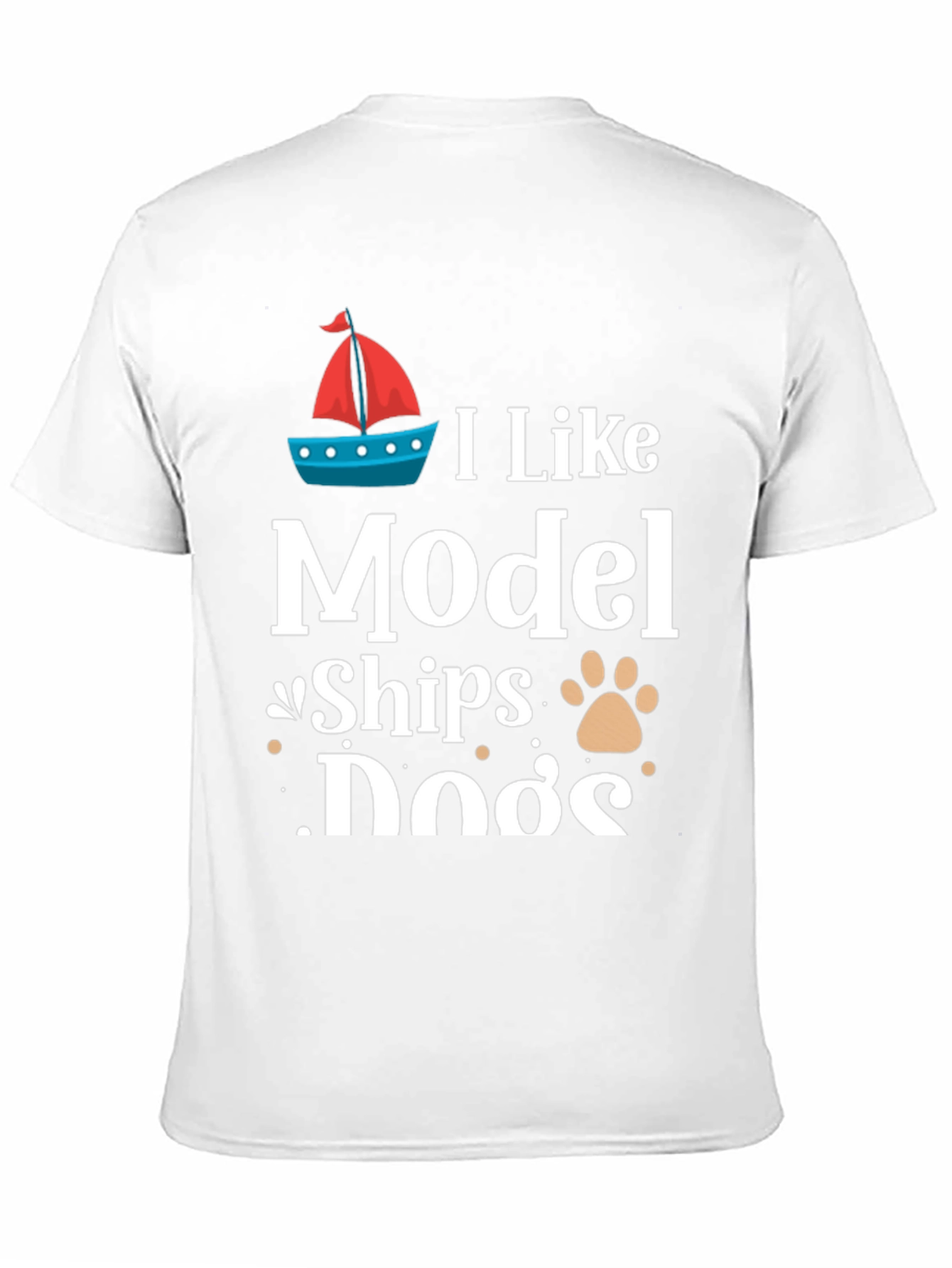 I Like Model Ships and Dogs T-Shirt