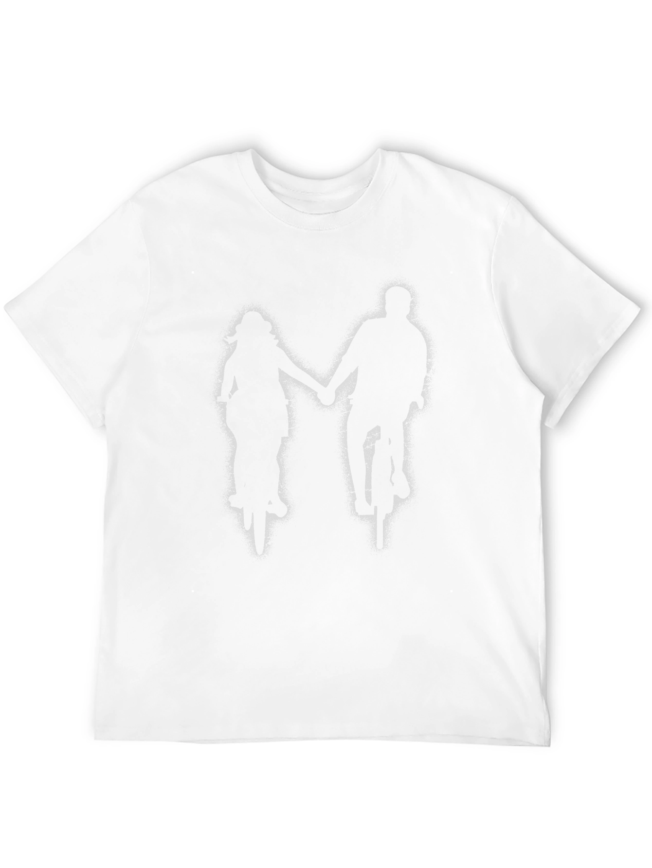 Couple Riding Bikes Silhouette T-Shirt
