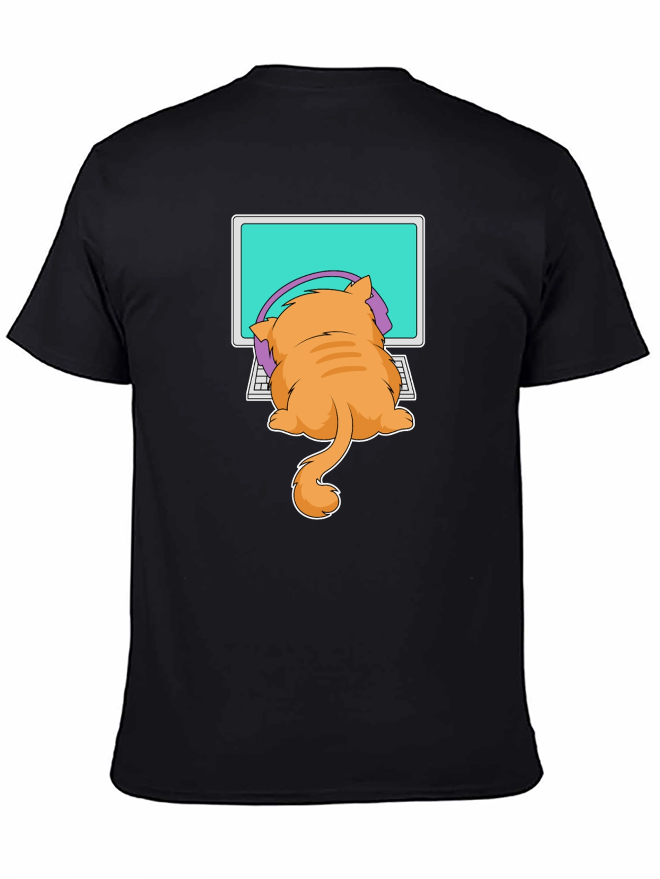 Cat Gamer T-Shirt - Funny Kitten Computer Tee