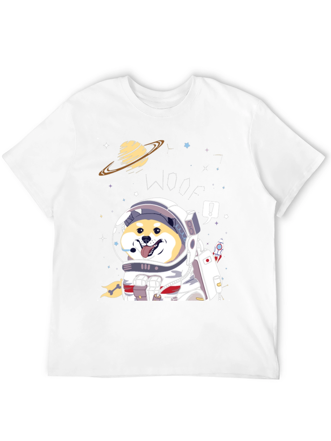 Woof! Space Dog T-Shirt - Shiba Inu Astronaut Tee