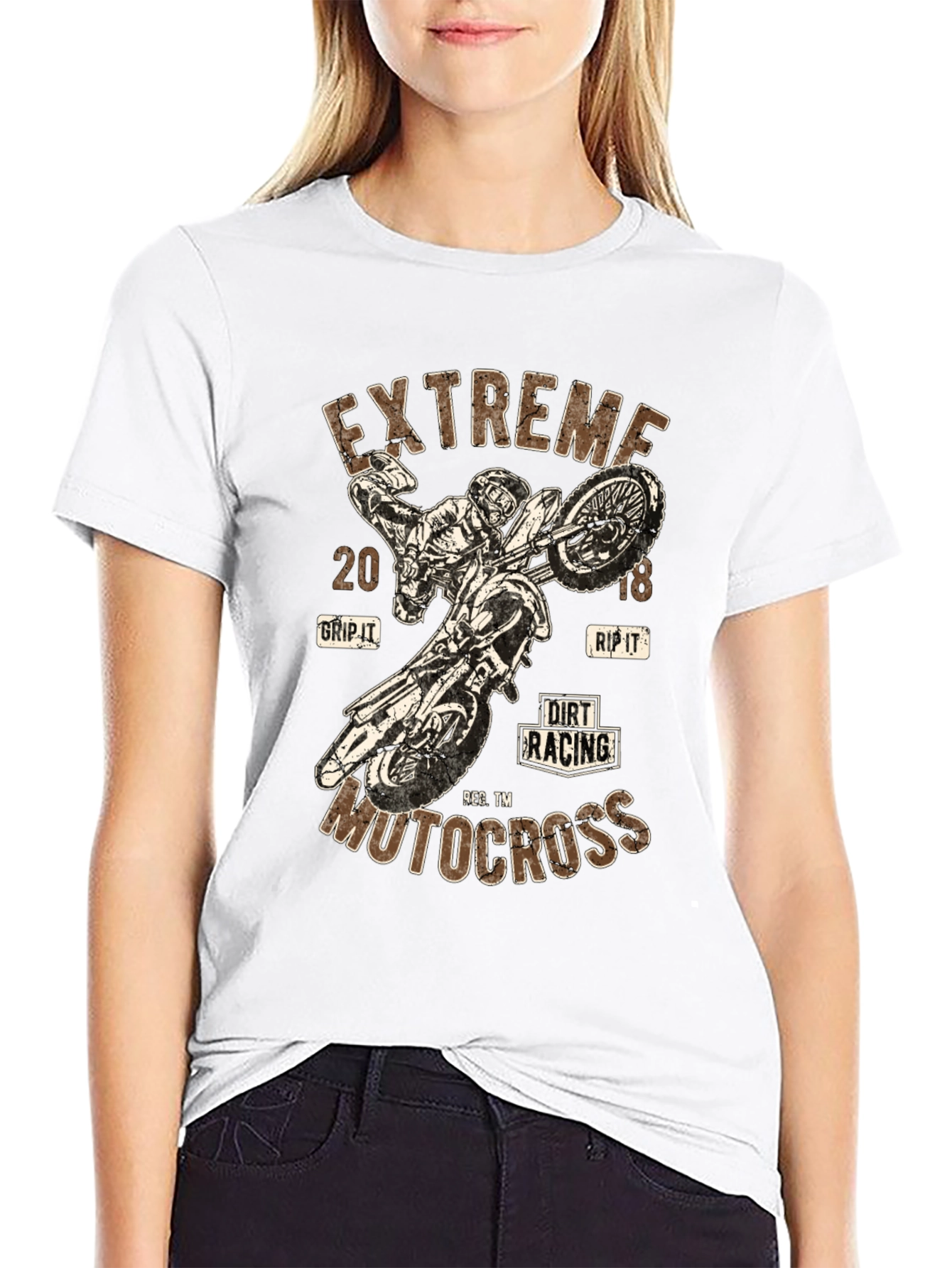 Extreme Motocross Graphic Tee - Dirt Racing Design