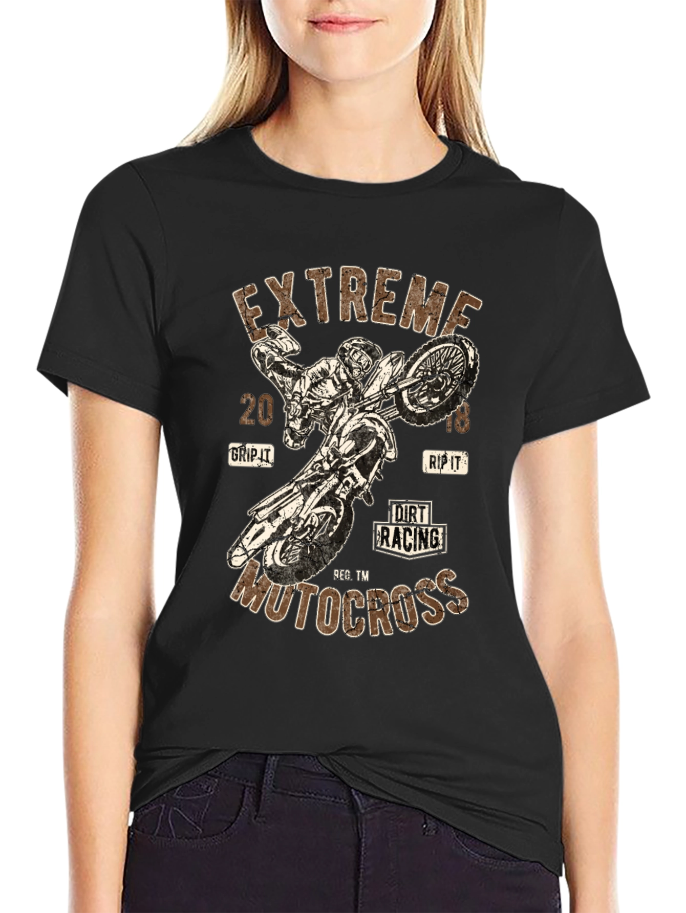 Extreme Motocross Graphic Tee - Dirt Racing Design
