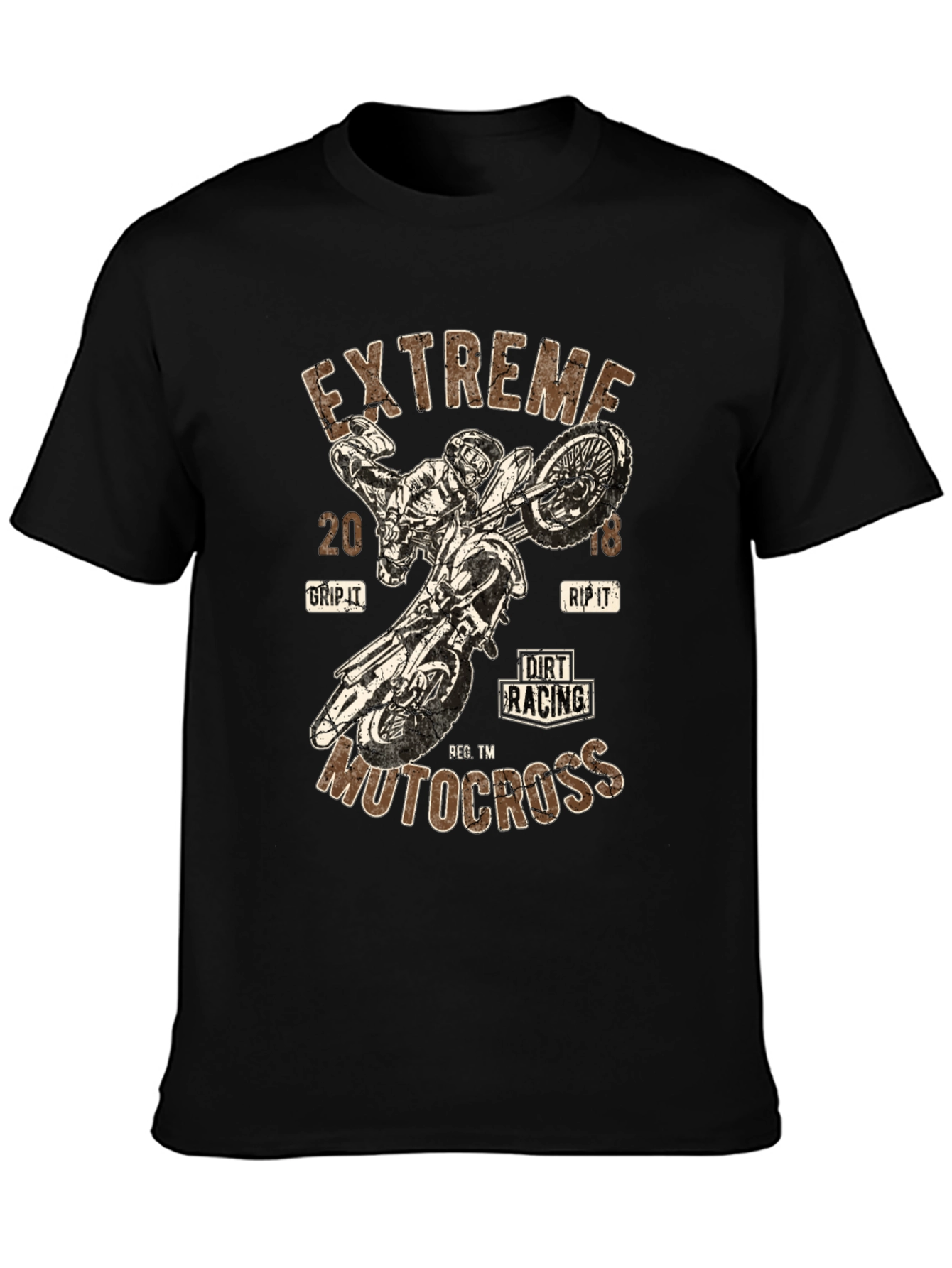 Extreme Motocross Graphic Tee - Dirt Racing Design