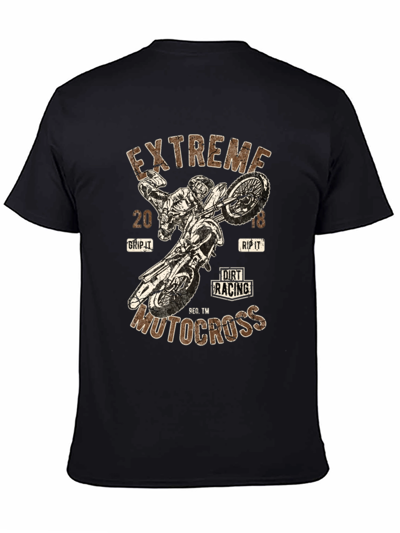 Extreme Motocross Graphic Tee - Dirt Racing Design