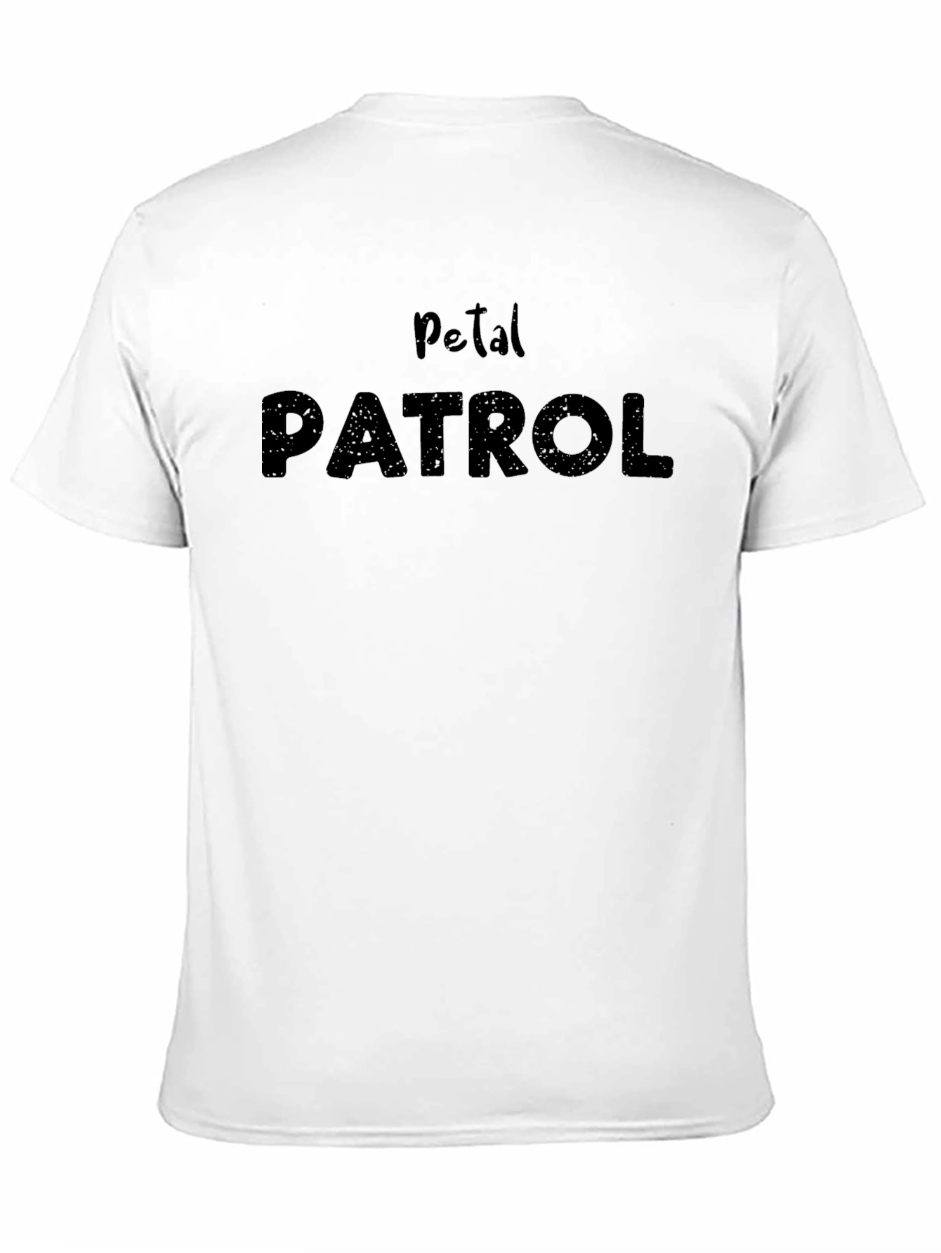 Petal Patrol Graphic Print T-Shirt - Black Crew Neck