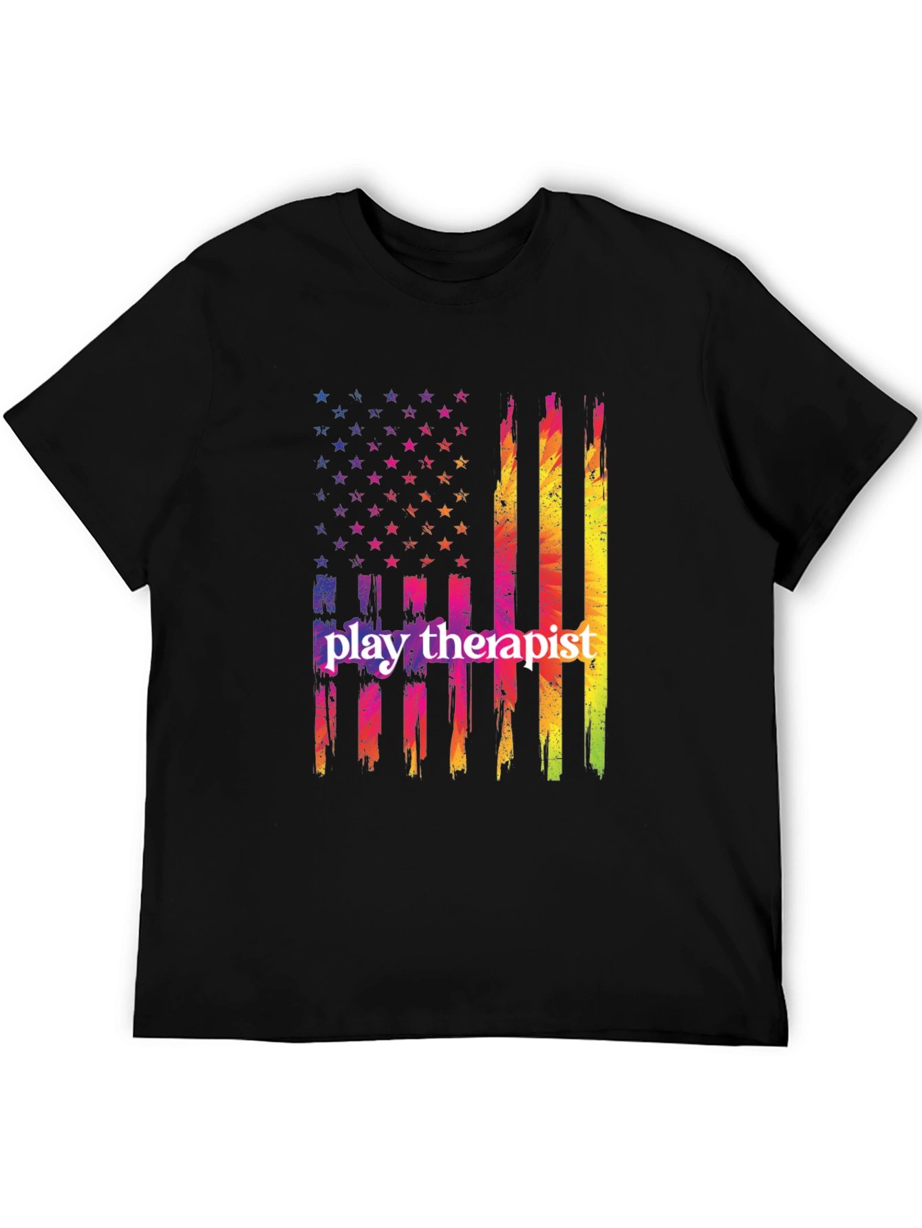 Play Therapist USA Flag Graphic T-Shirt