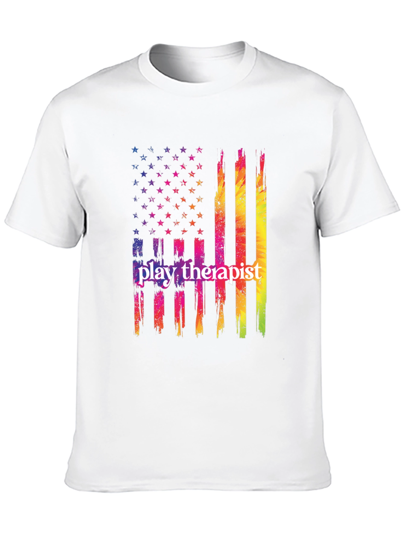 Play Therapist USA Flag Graphic T-Shirt