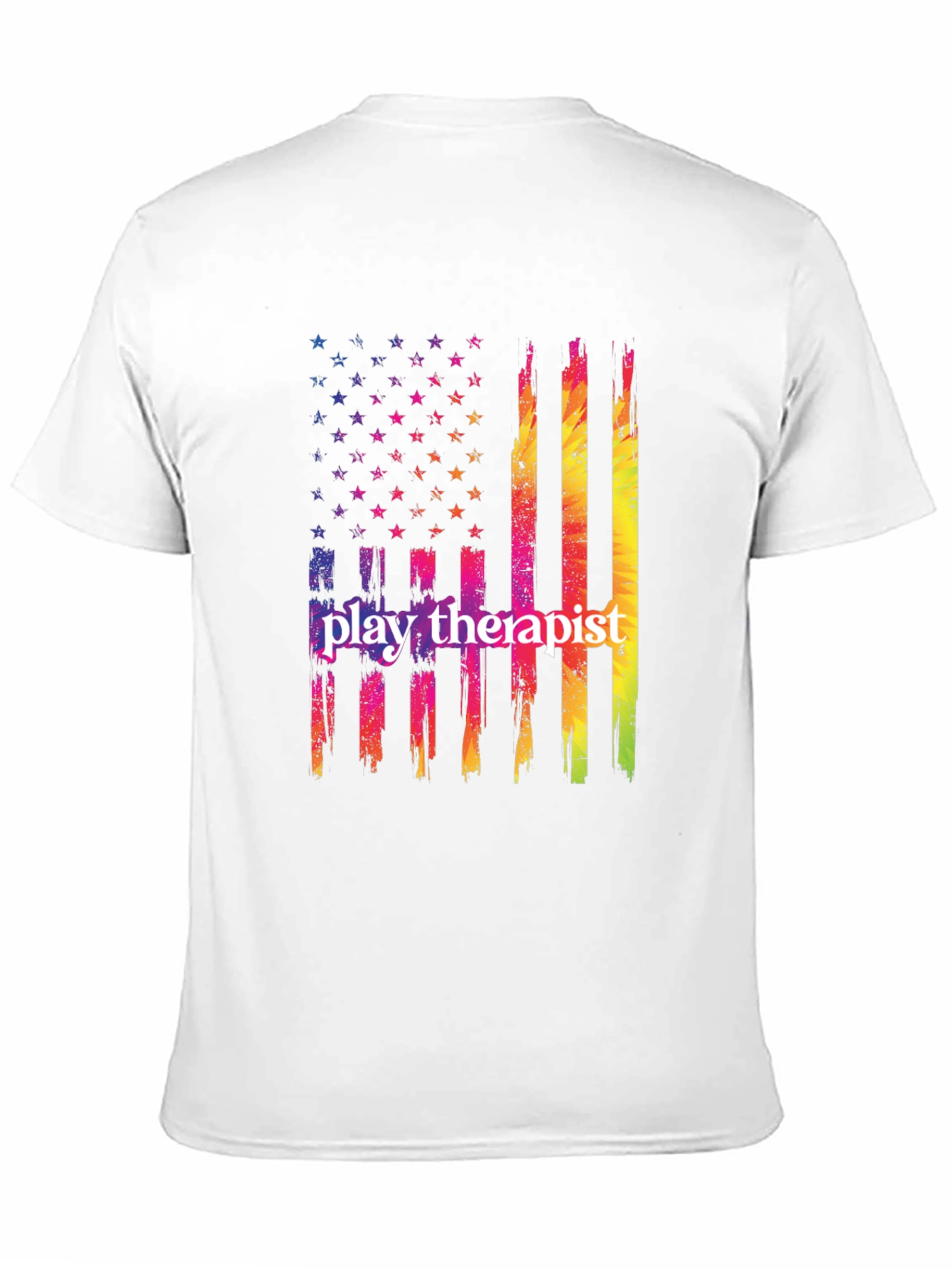 Play Therapist USA Flag Graphic T-Shirt