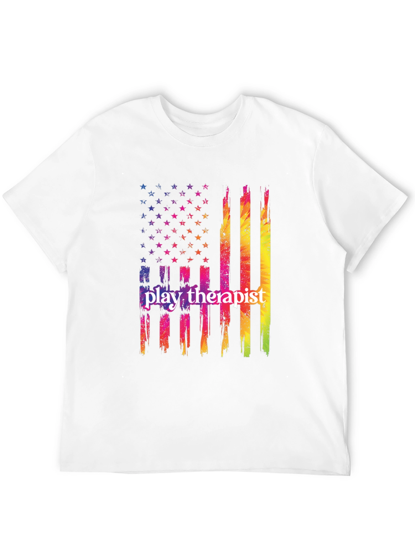 Play Therapist USA Flag Graphic T-Shirt