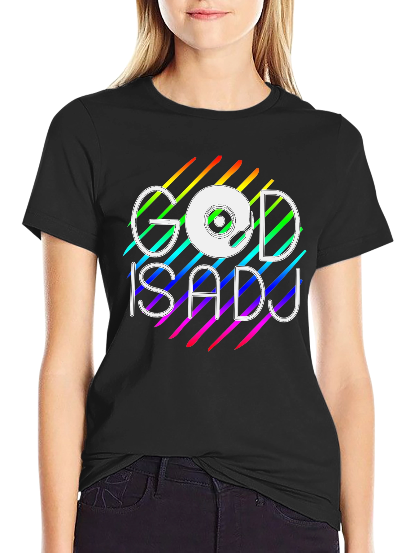 God is a DJ Rainbow Graphic Tee