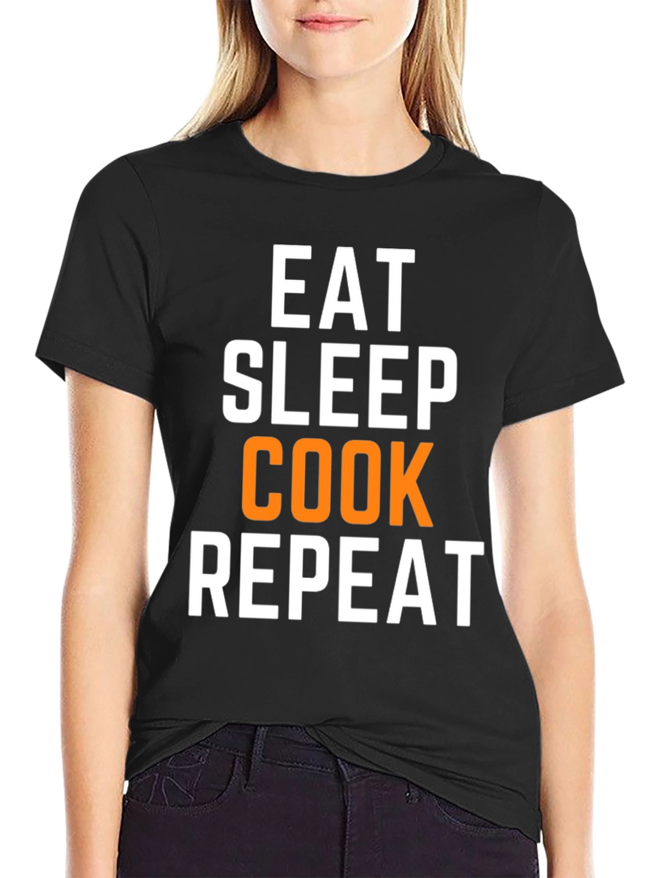 Eat Sleep Cook Repeat Graphic Tee