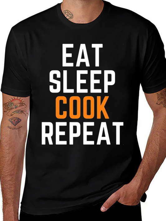 Eat Sleep Cook Repeat Graphic Tee