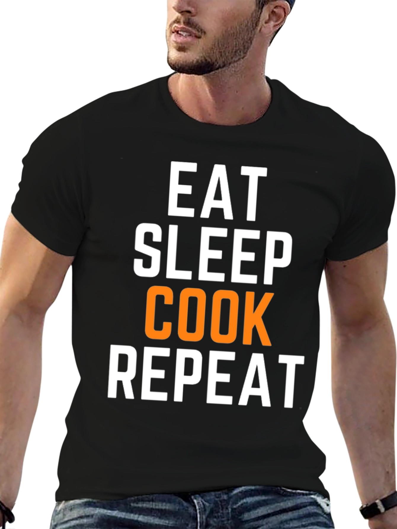 Eat Sleep Cook Repeat Graphic Tee