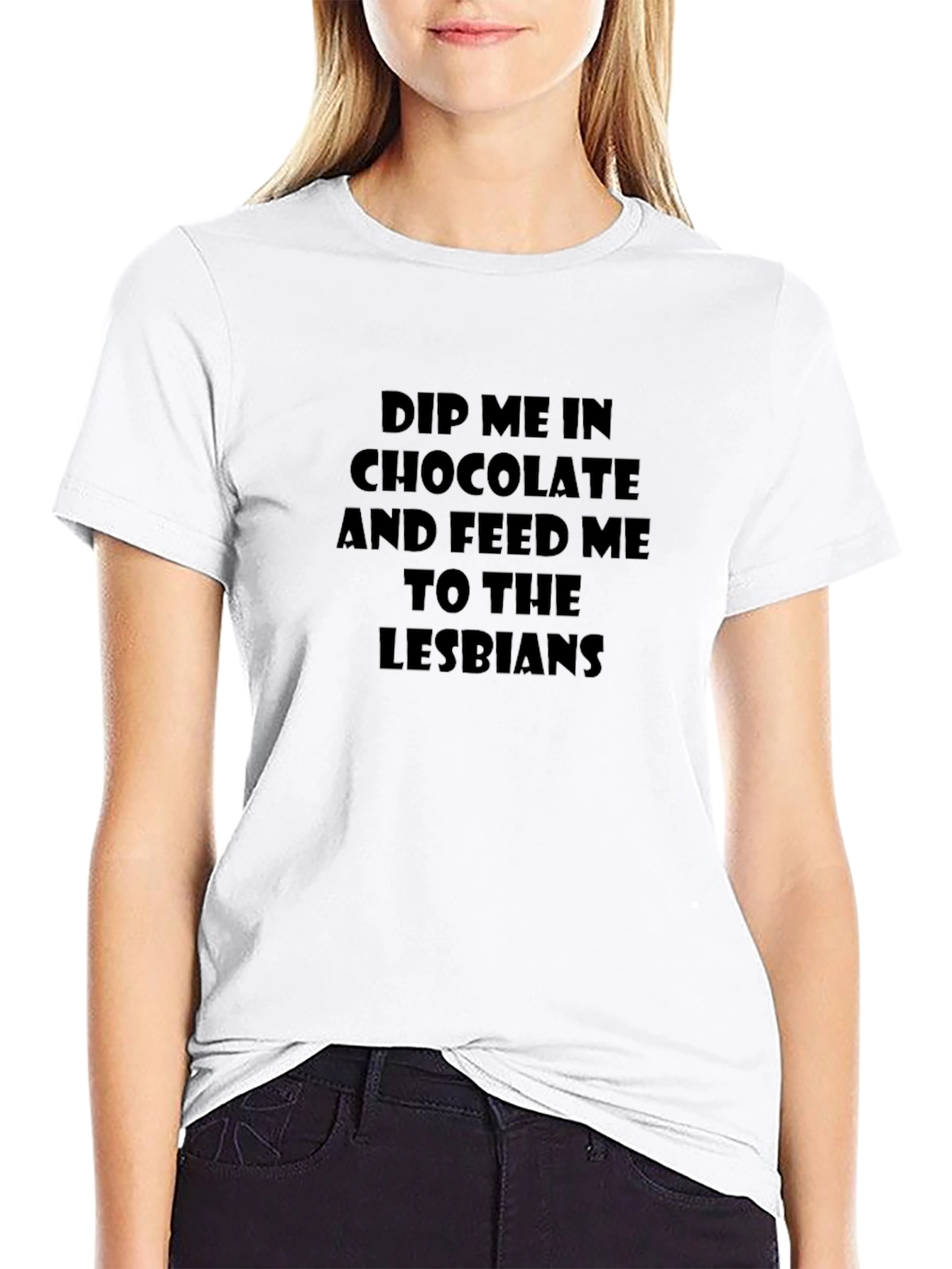 Humorous Dip Me In Chocolate Black T-Shirt