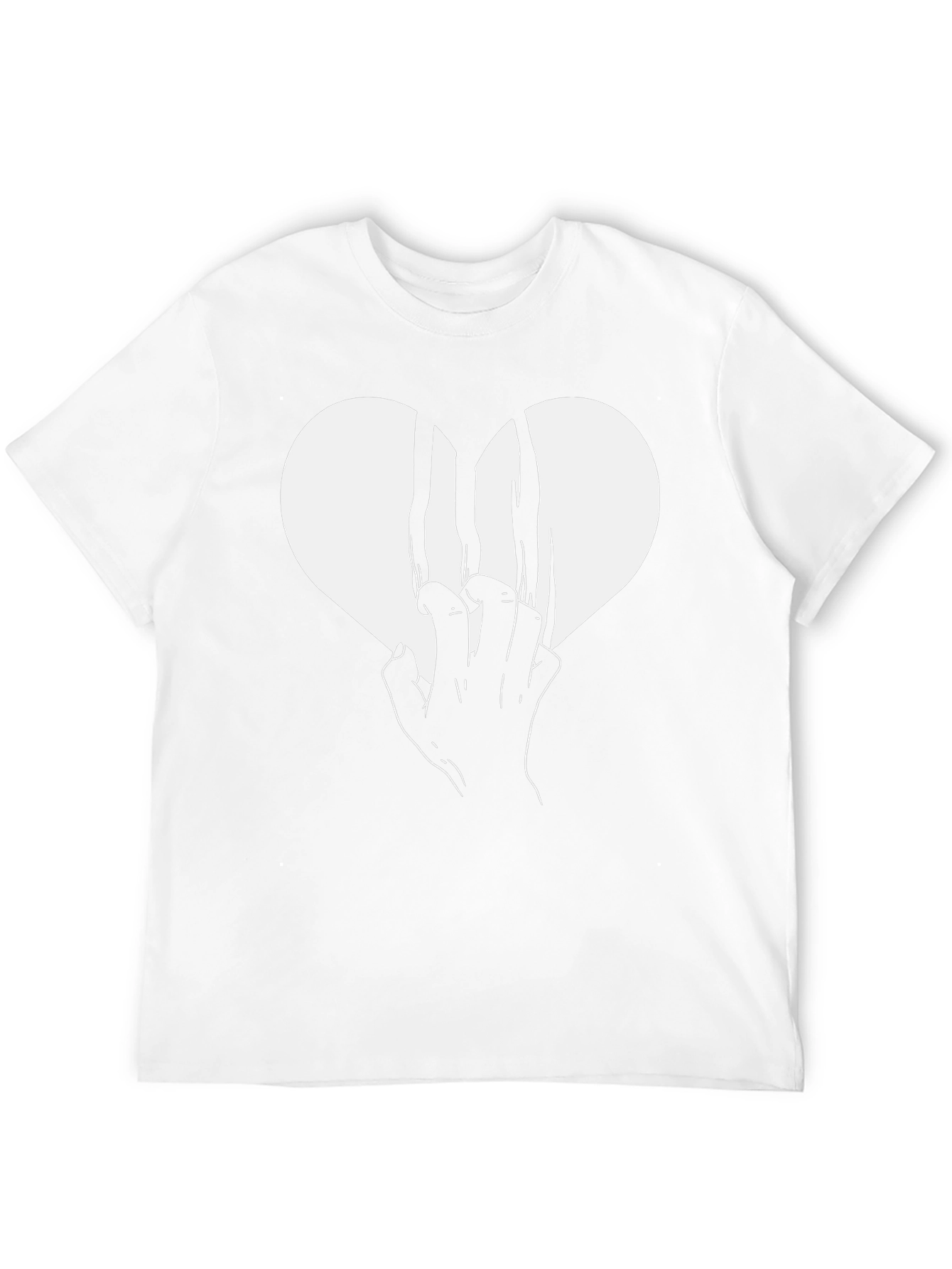 Broken Heart Graphic Tee - Black Cotton T-Shirt