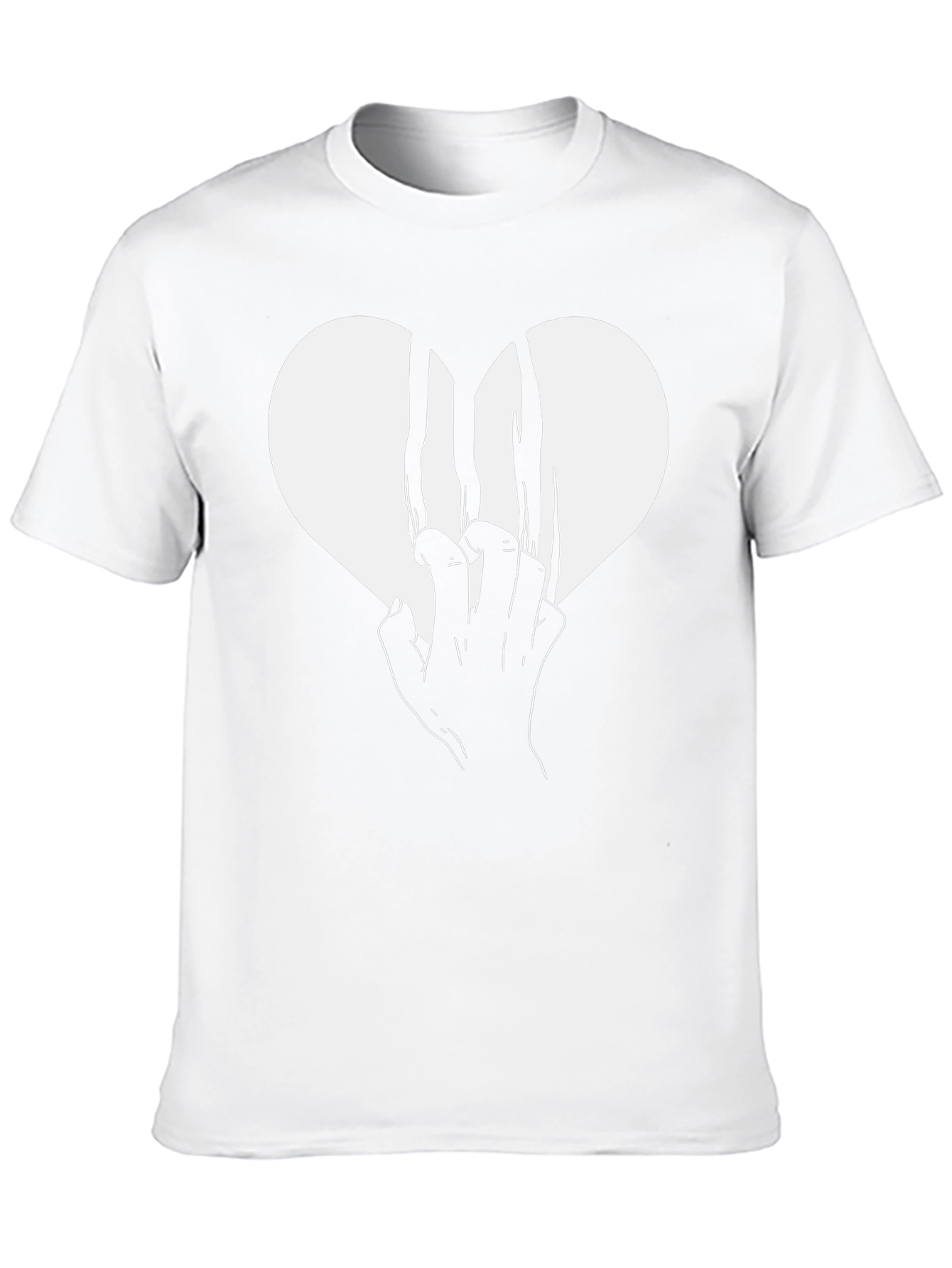 Broken Heart Graphic Tee - Black Cotton T-Shirt