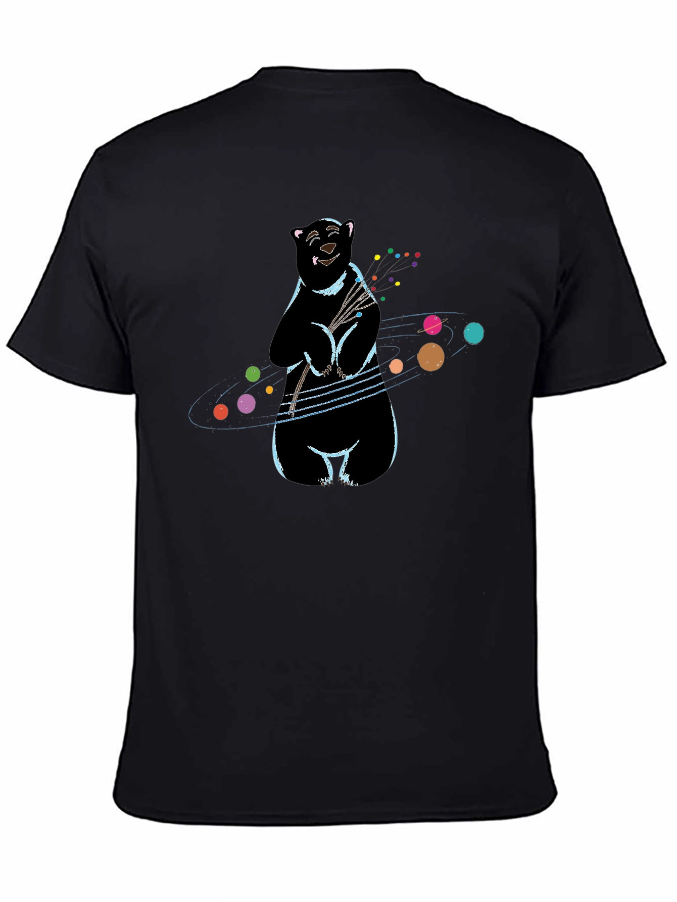 Cosmic Bear T-Shirt - Black Graphic Tee