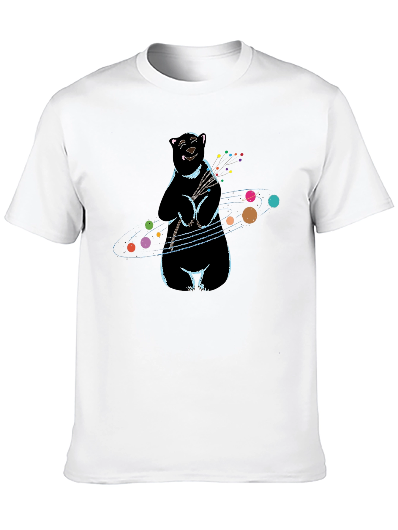 Cosmic Bear T-Shirt - Black Graphic Tee